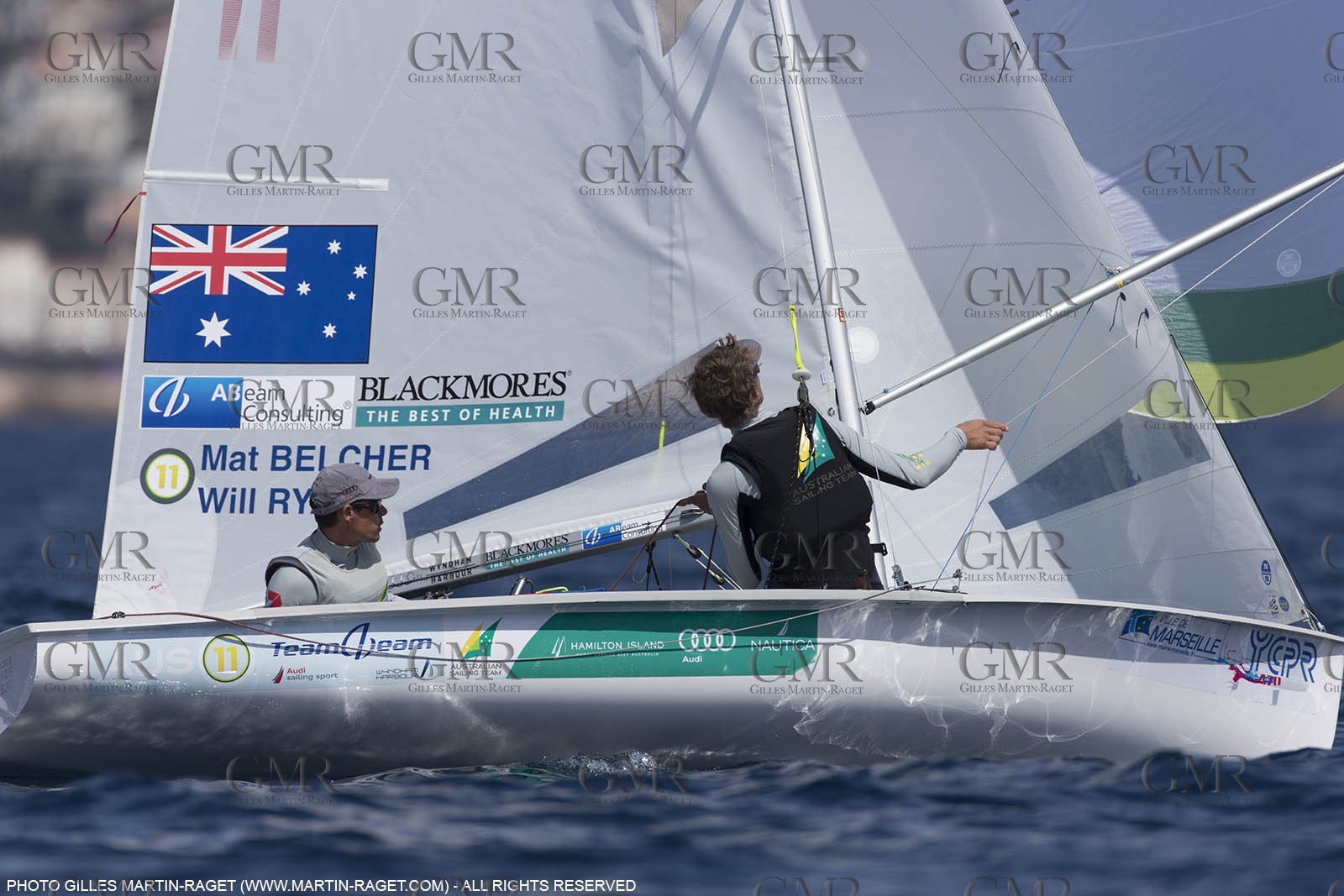 10 04 2015, Marseille (FRA), Yachting Club de la Pointe Rouge - Coupe Internationale de Printemps des 470, Day 3