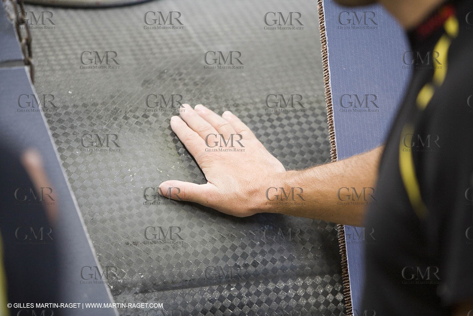 Sydney, Australia, Thomas Coville trimaran Sodebo building at Boat Speed