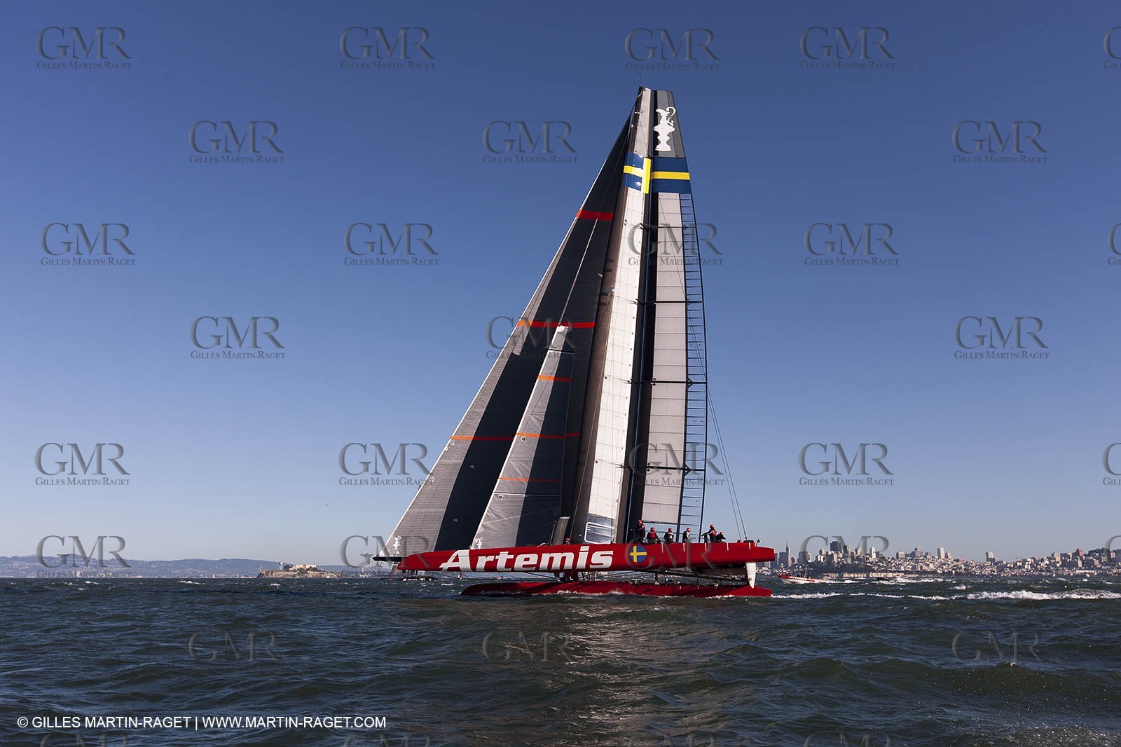 11 02 2013 - San Francisco (USA) - 34th America's Cup - Artemis Racing AC72 training