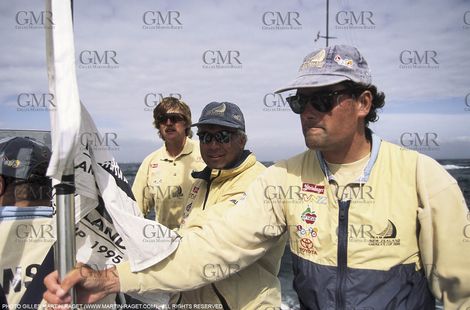 America's Cup, San Diego 1995 - Team NZ - Brad Butterworth, Peter Blake, Russell Coutts