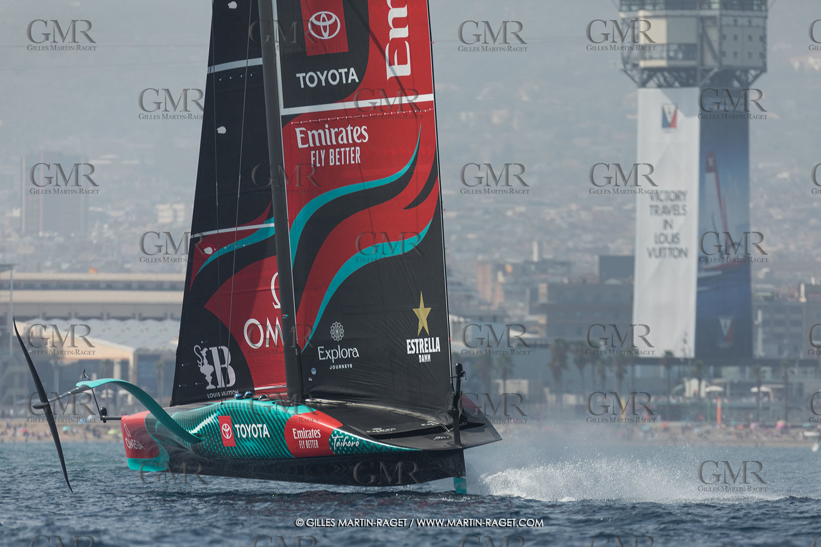 24 08 2024, Barcelona (ESP), Louis Vuitton 37th America's Cup, Louis Vuitton Prelilinary Regatta, Race Day 3