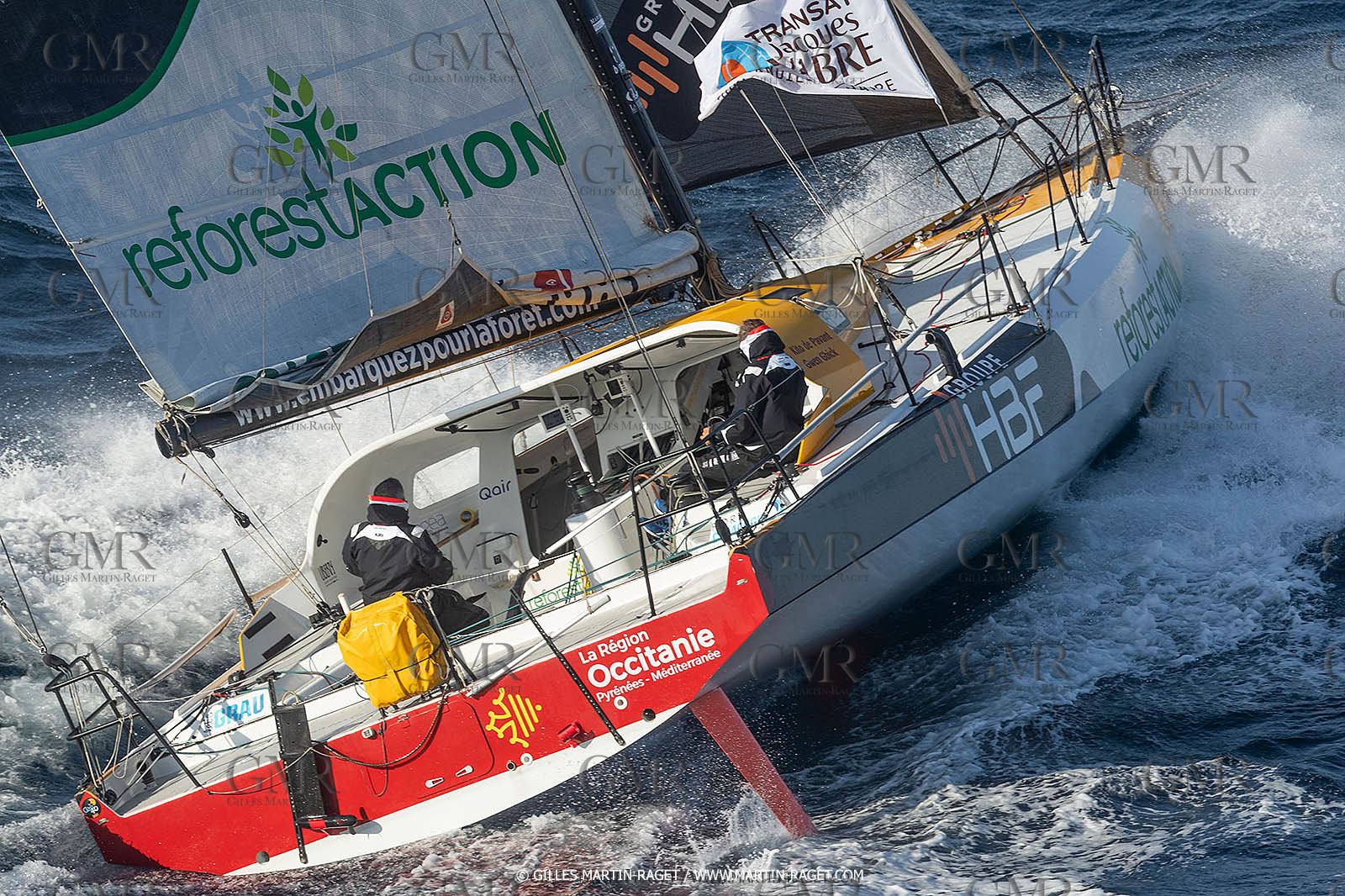 27 08 2021, Marseille (FRA), Transat Jacques Vabre 2021, Class 40, HBF-Reforest'Action (Kito de Pavant, Gwen Gbick)