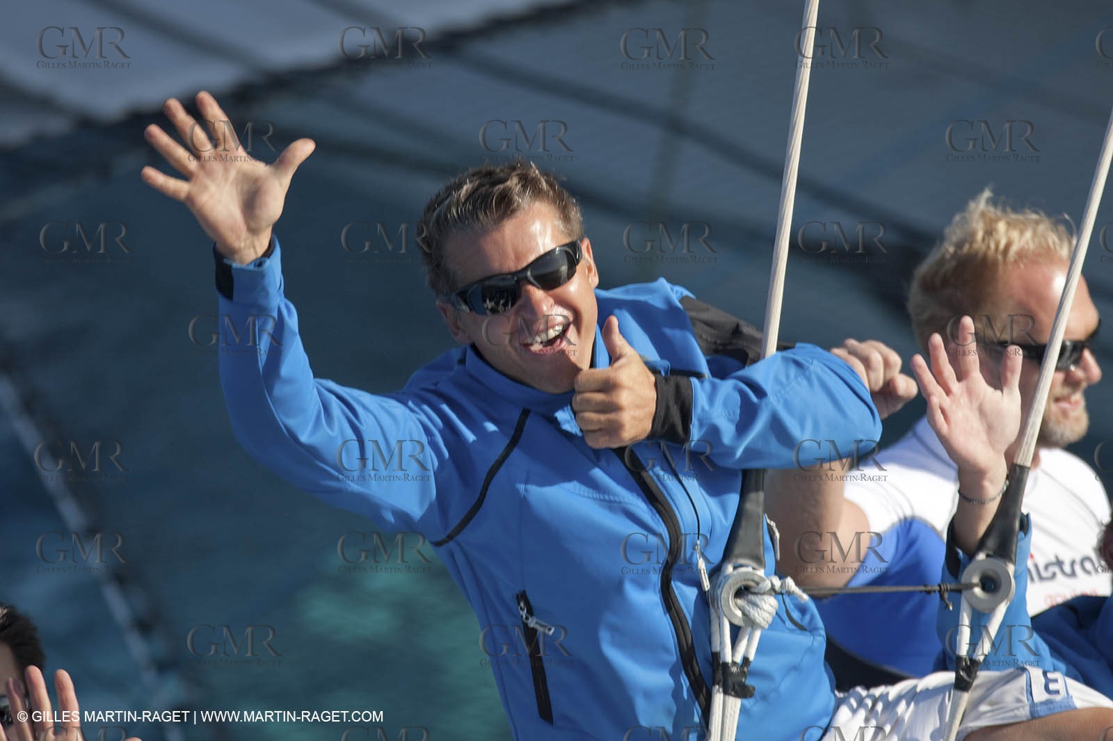 05 09 2009 - Hyères (FRA, 83) Hydroptère beat the overal sailing speed record with a run at 51,36 knts ( subjet to ratification by WSSRC) - Alain Thébault