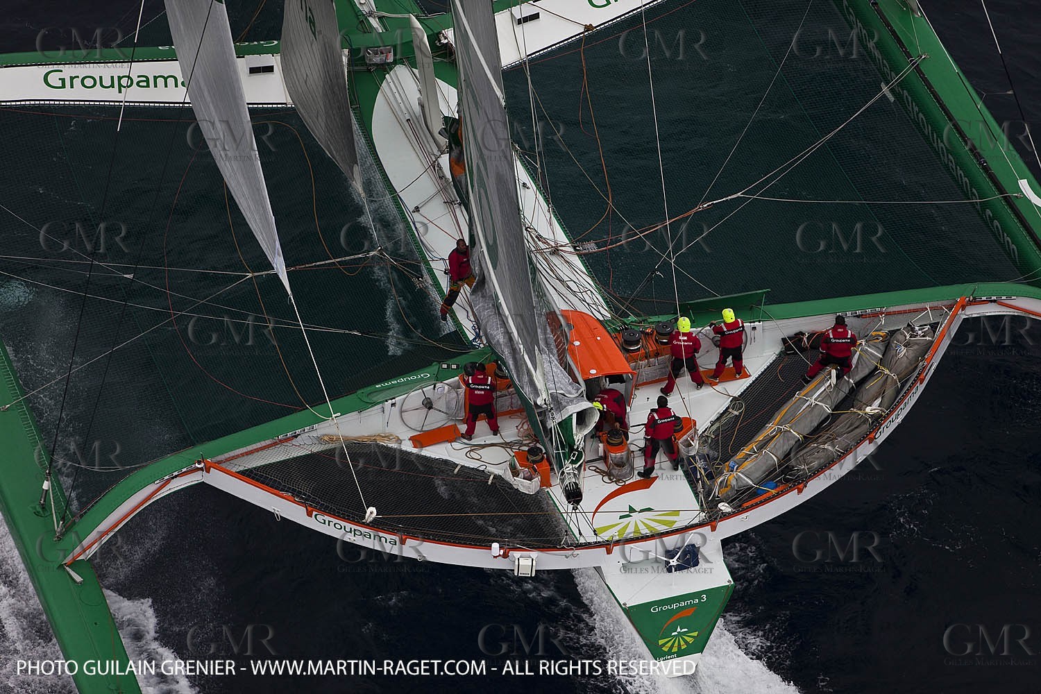 05 14 09 - Marseilles - Mediterranean Record - Groupama 3 - Franck Cammas - G Class - Start from Marseilles to Carthage (Tunisia)
