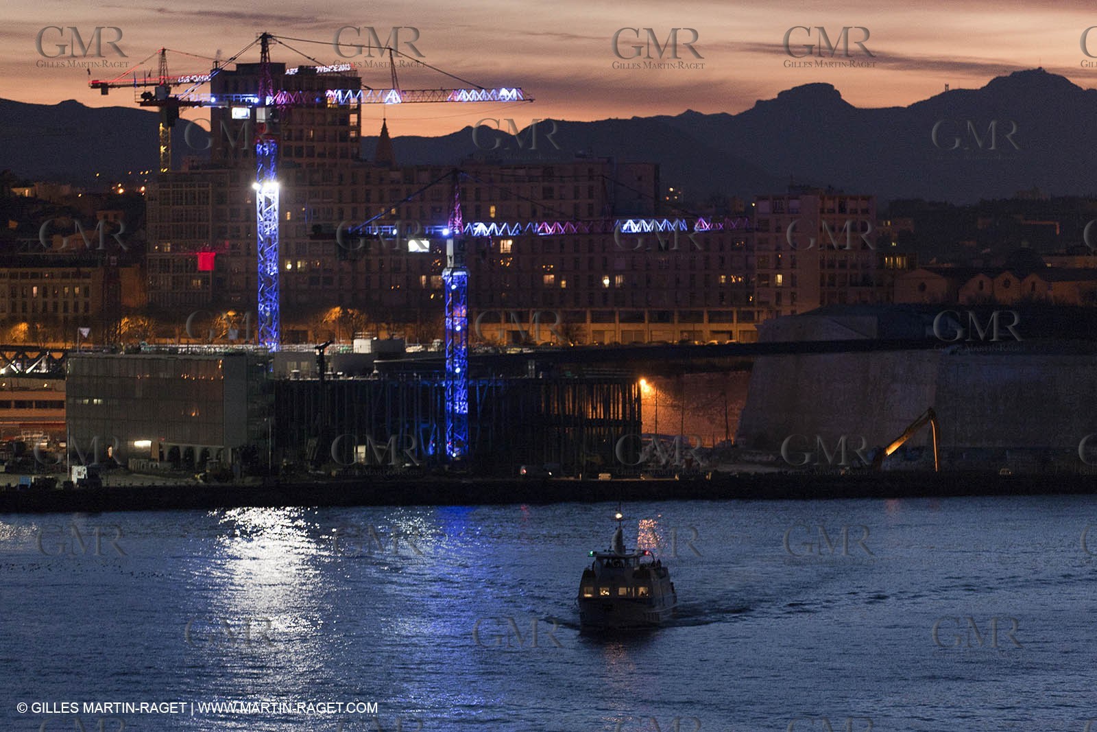 17 02 2012 - Marseille (FRA,13) - Arrival in Marseille harbour onboard ferry Piana (La Meridionale Corp.)