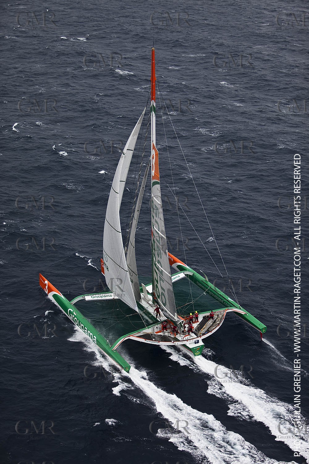 05 14 09 - Marseilles - Mediterranean Record - Groupama 3 - Franck Cammas - G Class - Start from Marseilles to Carthage (Tunisia)