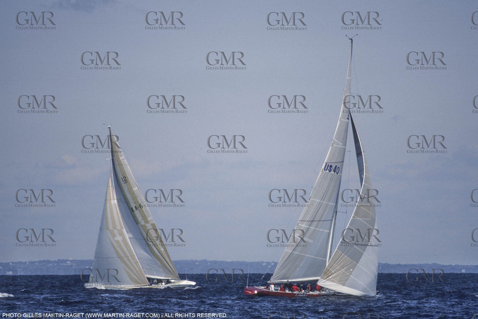 Sailing, Yacht Racing, America's Cup XVI, Newport (USA,RI), 1983, Australia II Vs Liberty