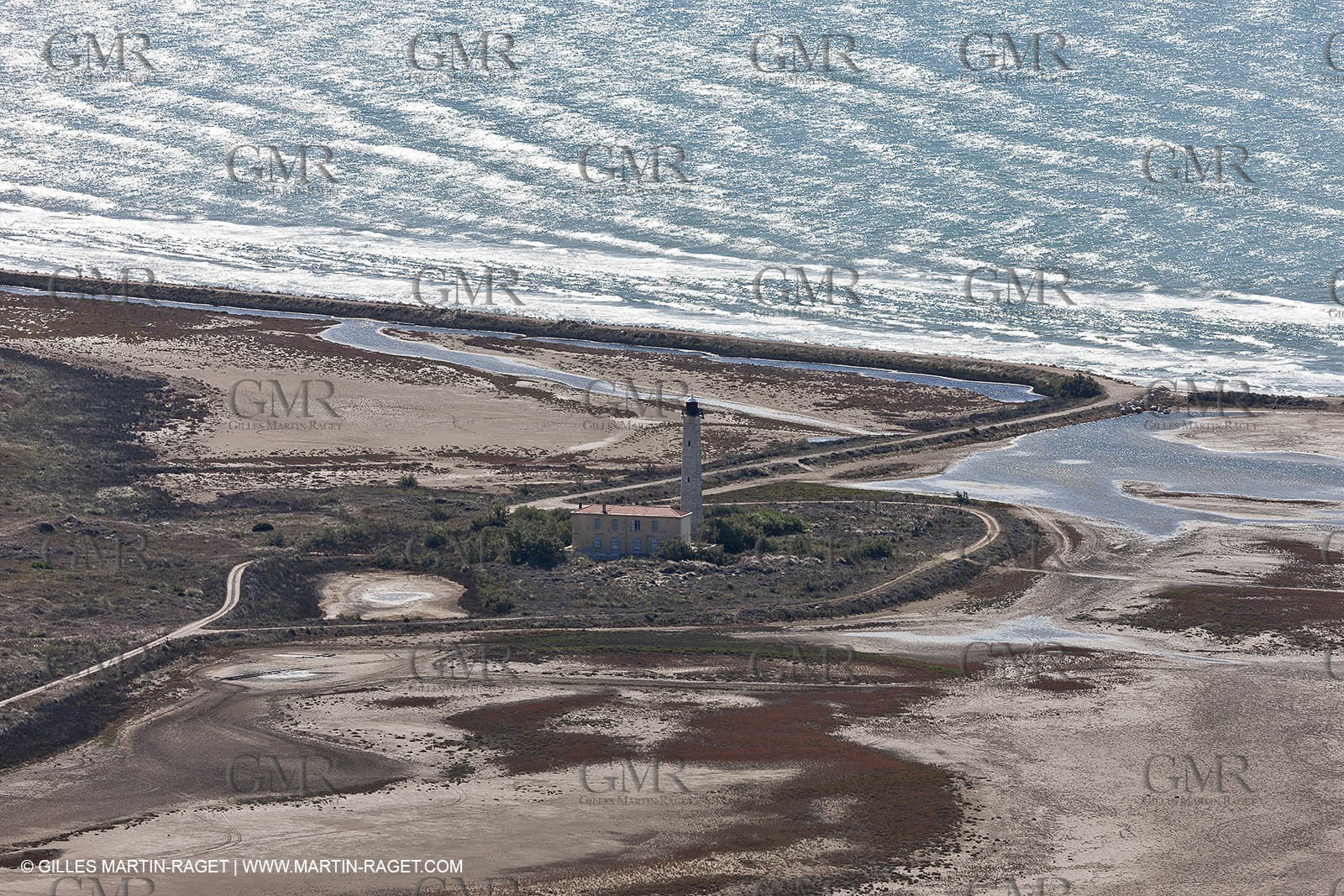 25 09 2010 - Aerial Camargphotos of the coastline from Marseille to La Grande Motte via the Camargue - Phare de Beauduc
