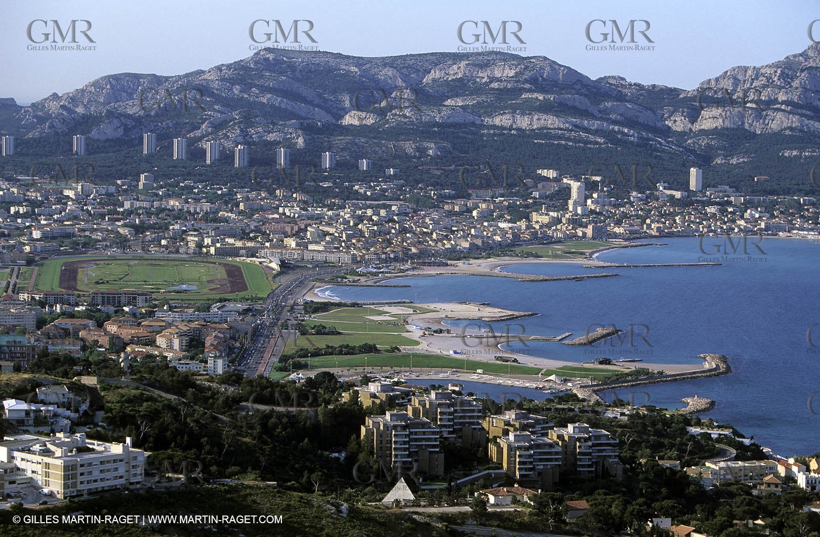 Marseilles, south area and prado beaches