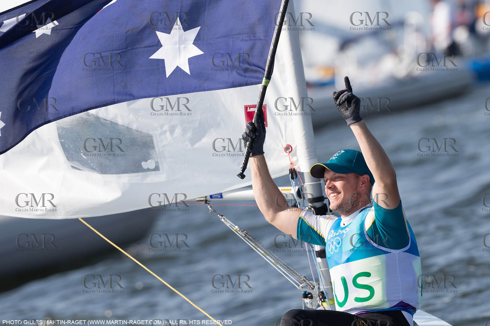 16 08 2016, Rio de Janeiro (BRA), 2016 Olympic Games, Sailing, Laser Medal Race, Tom Burton (AUS)