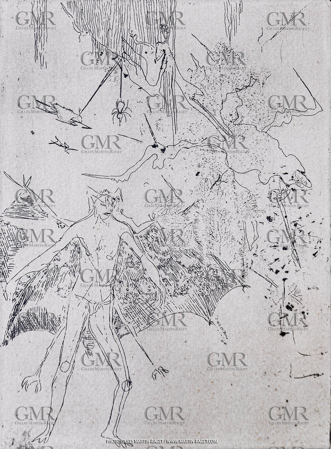 12 07 2020, St Rémy de Provence (FRA, 13) Oeuvre Germaine Richier, gravure