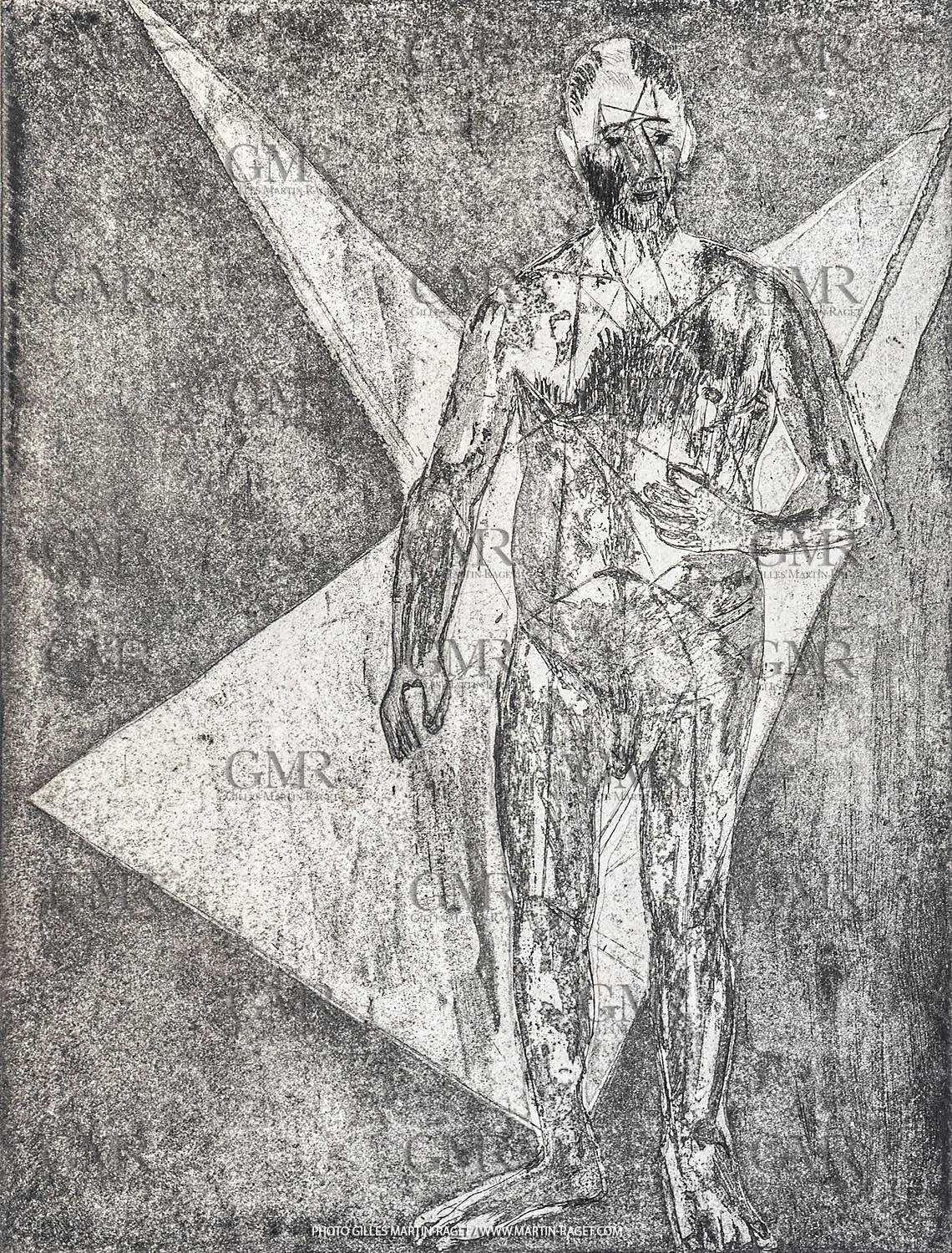 12 07 2020, St Rémy de Provence (FRA, 13) Oeuvre Germaine Richier, gravure