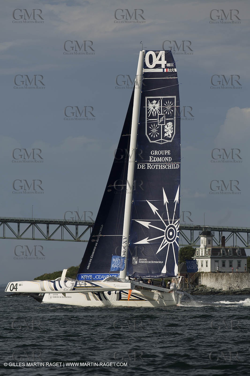 02 07 2012 - Newport (RI) -start of the Krys Ocean Race pre-event sailed between Newport and New York, Gitana XV