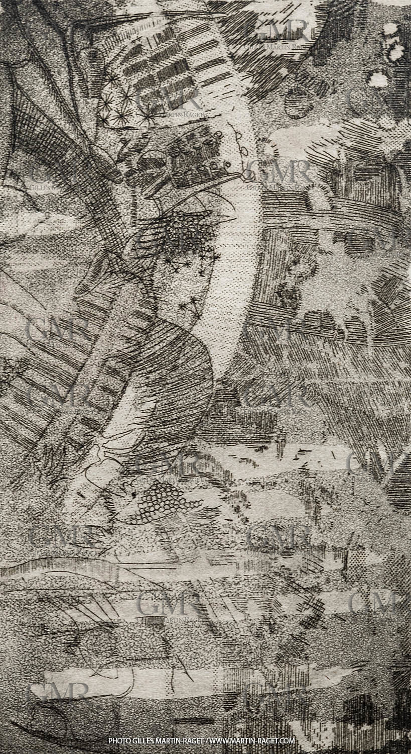 12 07 2020, St Rémy de Provence (FRA, 13) Oeuvre Germaine Richier, gravure