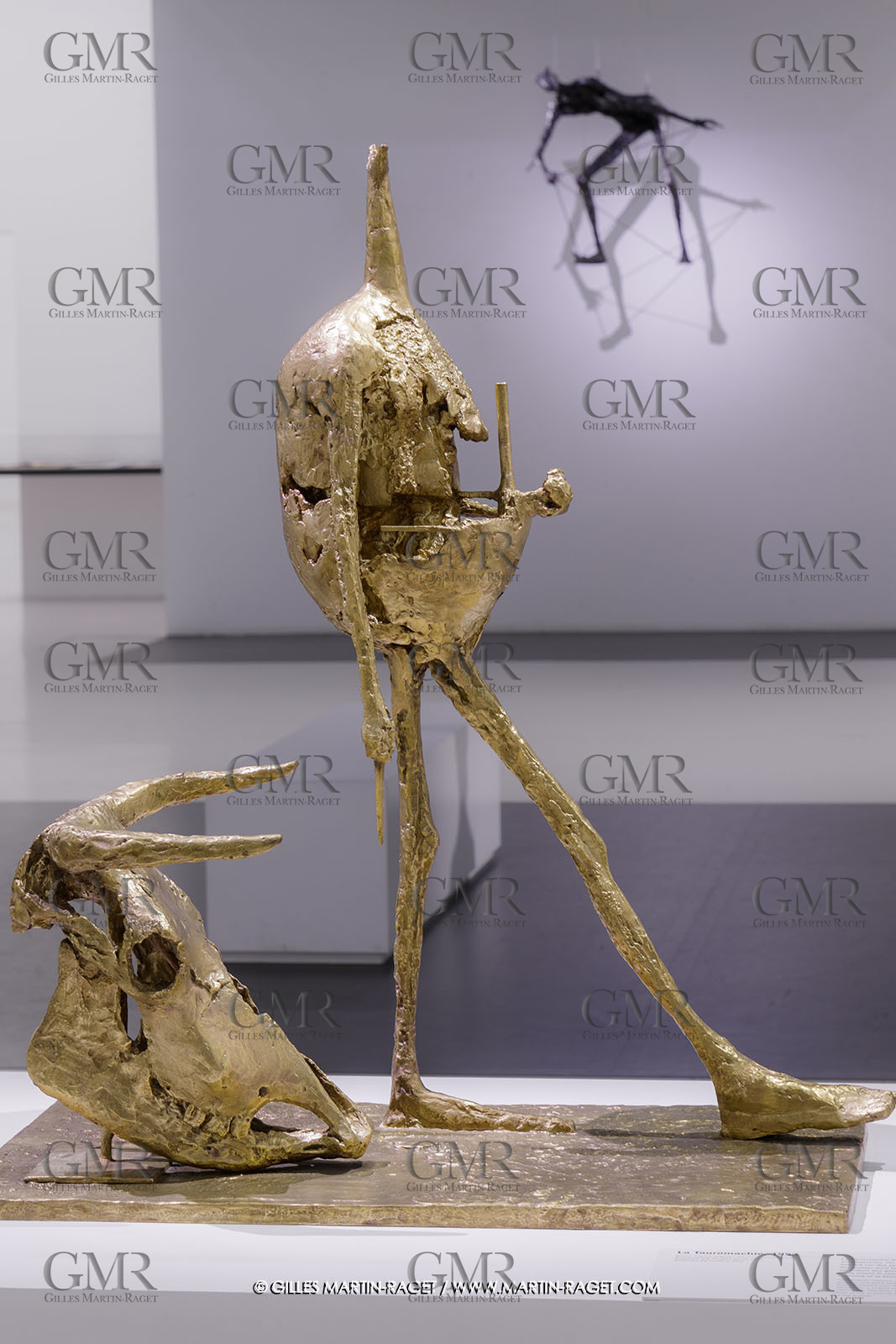 02 05 2023, Paris (FRA), oeuvre de Germaine Richier, Exposition Centre Pompidou 2023, La Tauromachie 1953, Bronze naturel nettoyé, Numéroté 6 6, Fondeur : Susse, Paris, 114,6 x 54,5 x 98,8 cm, Collection particulière, Paris