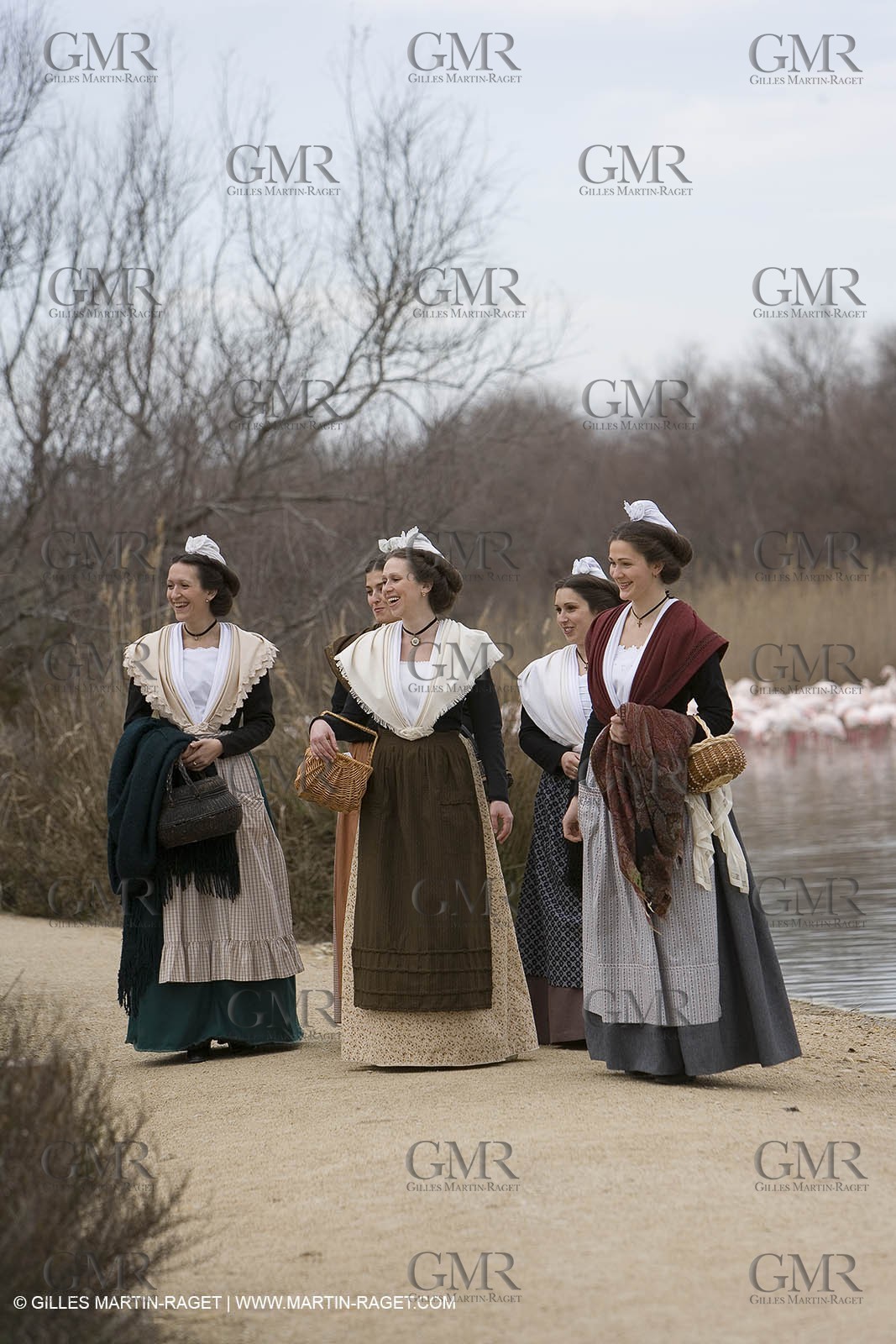 24 02 2007 - Saintes Maries of the Sea (FRA, 13) - Queen of Arles and her assistants in Camargue