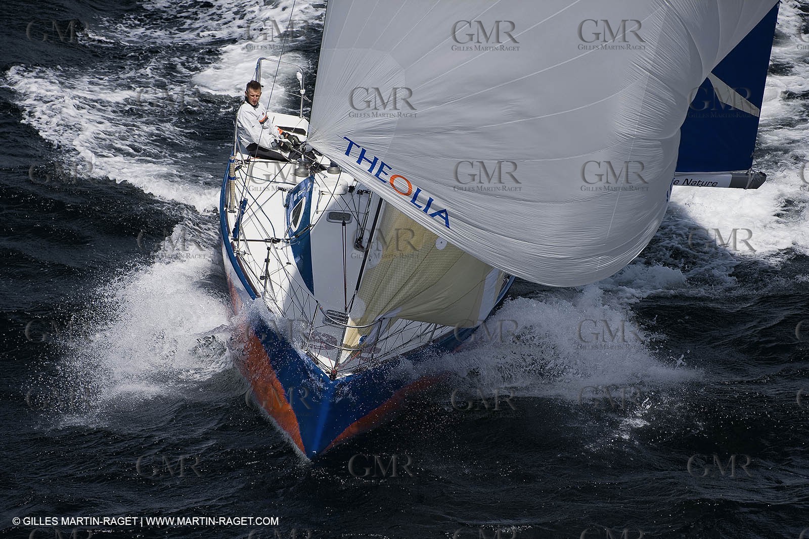 06-26-2007 - FIGARO II - THEOLIA - Skipper : Robert Nagy - Training off Marseille (south France) with strong wind conditions