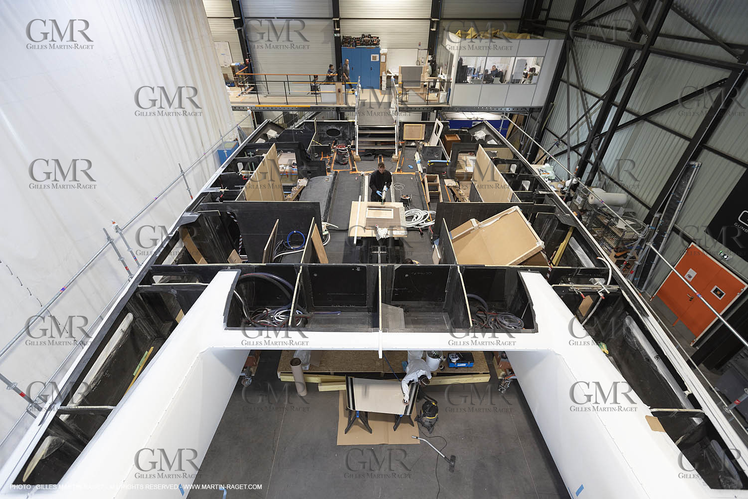 29 10 2018, La Grande Motte (FRA,30), Chantier Gunboat, construction du Gunboat 68