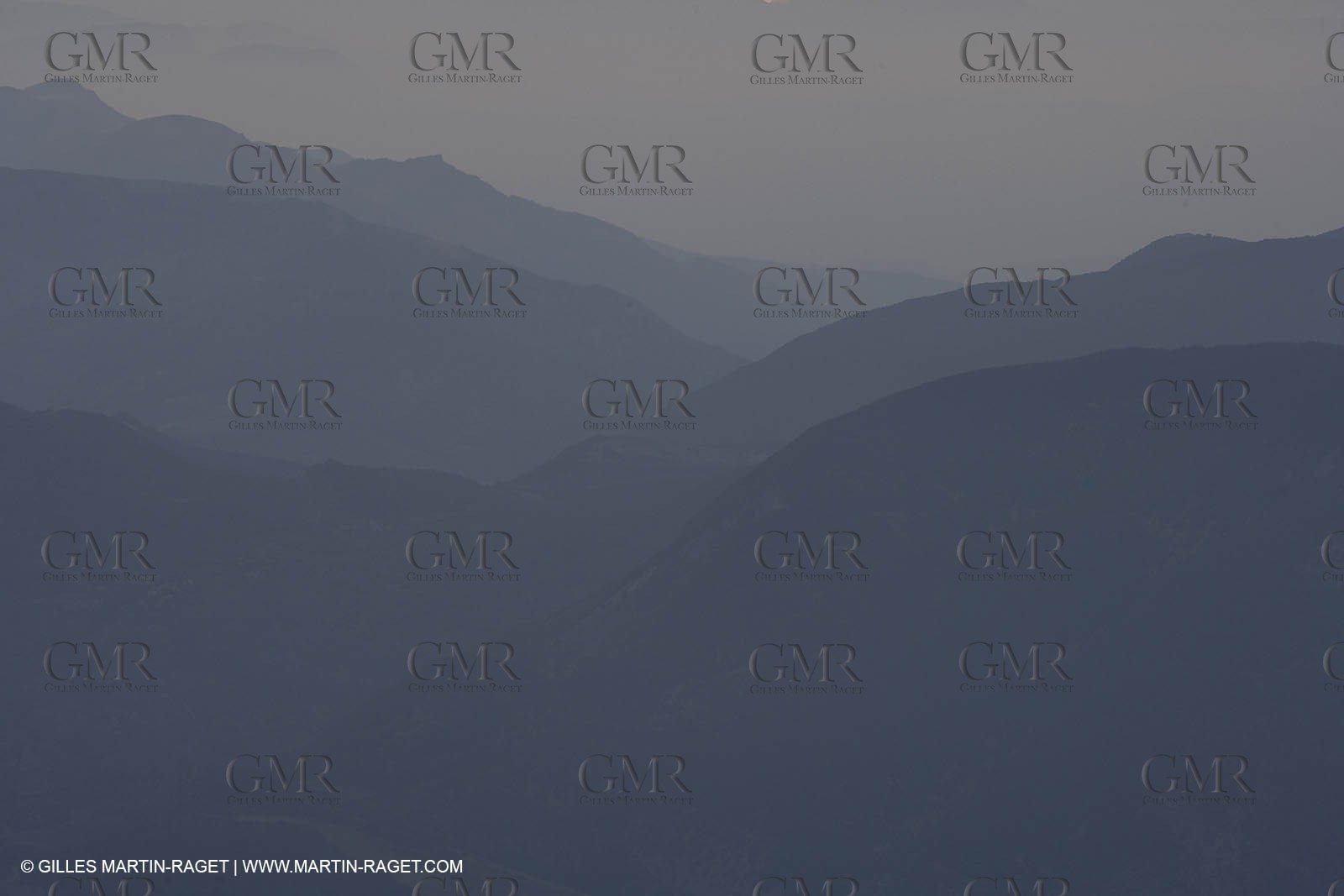 01 09 2007 - Mount Ventoux summit - view toward north and east with Haute Provence and south Alps (Oisans chain)