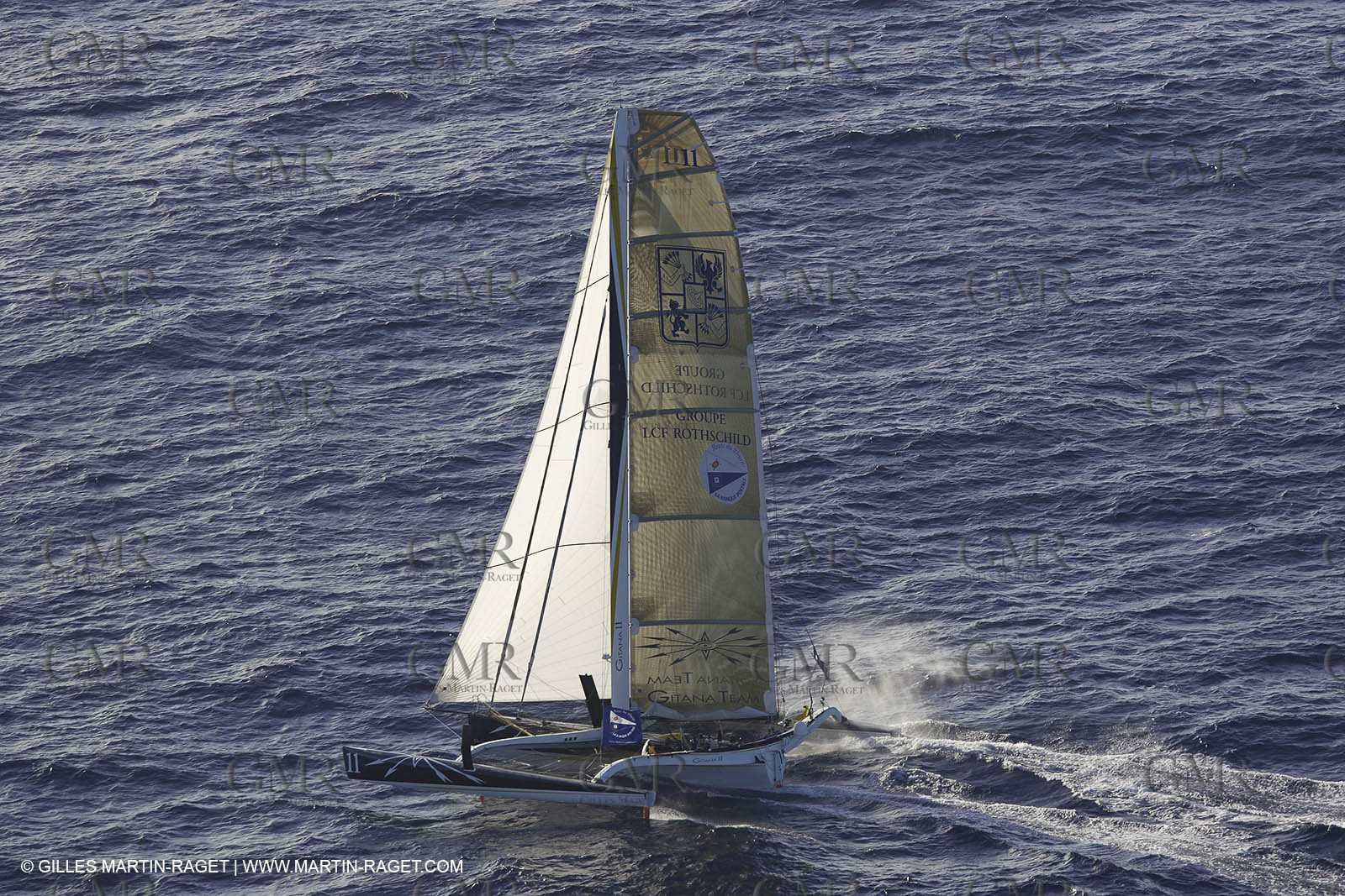 05 11 2006 - Pointe à Pitre Guadelupe (FRA) - Route du Rhum 2006 arrival - overall winner Lionel Lemonchois (Gitana 11)