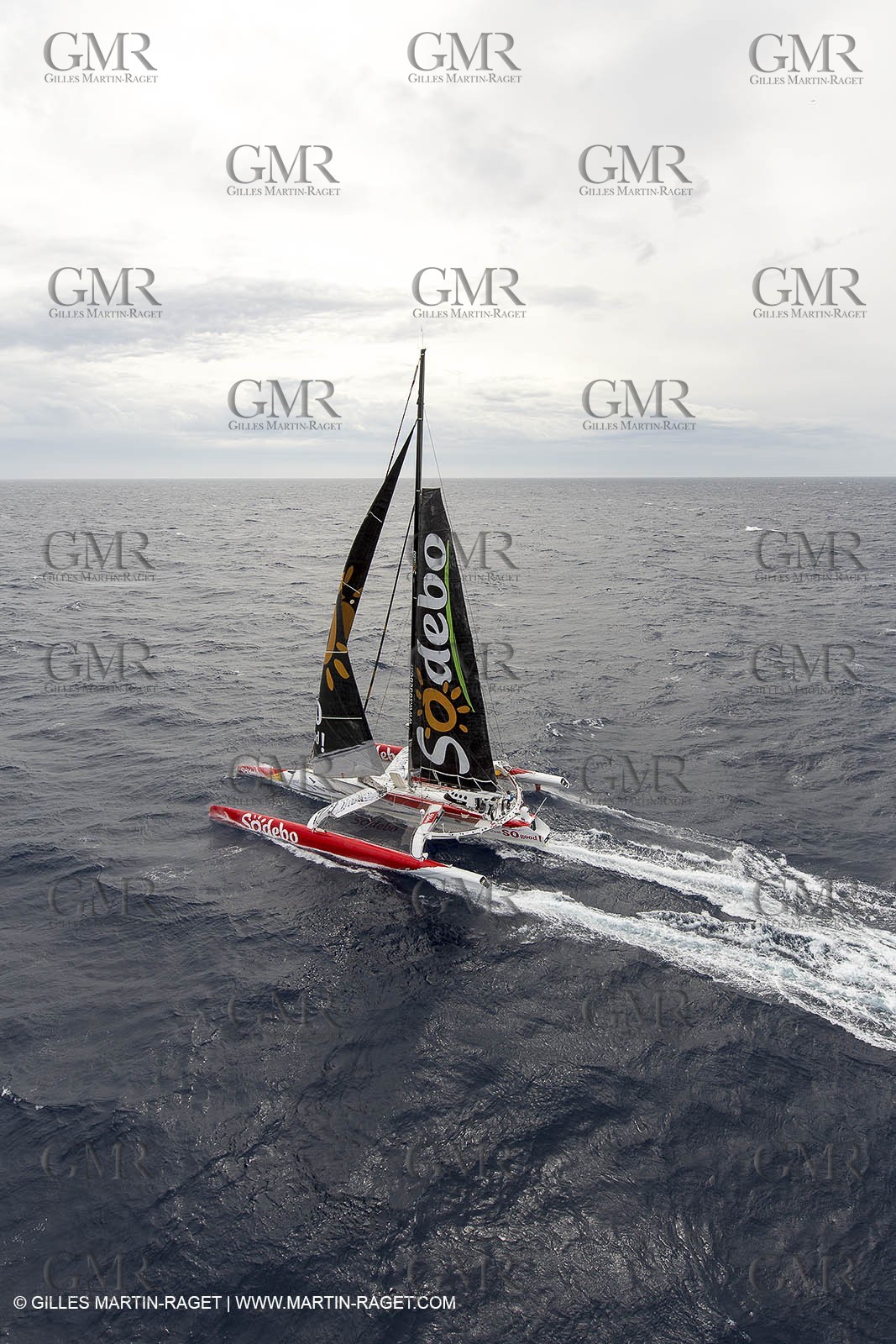 12 09 2012 - Marseille (FRA,13) - Trimaran Sodebo - Thomas Coville - Trans Mediterranée record attempt.