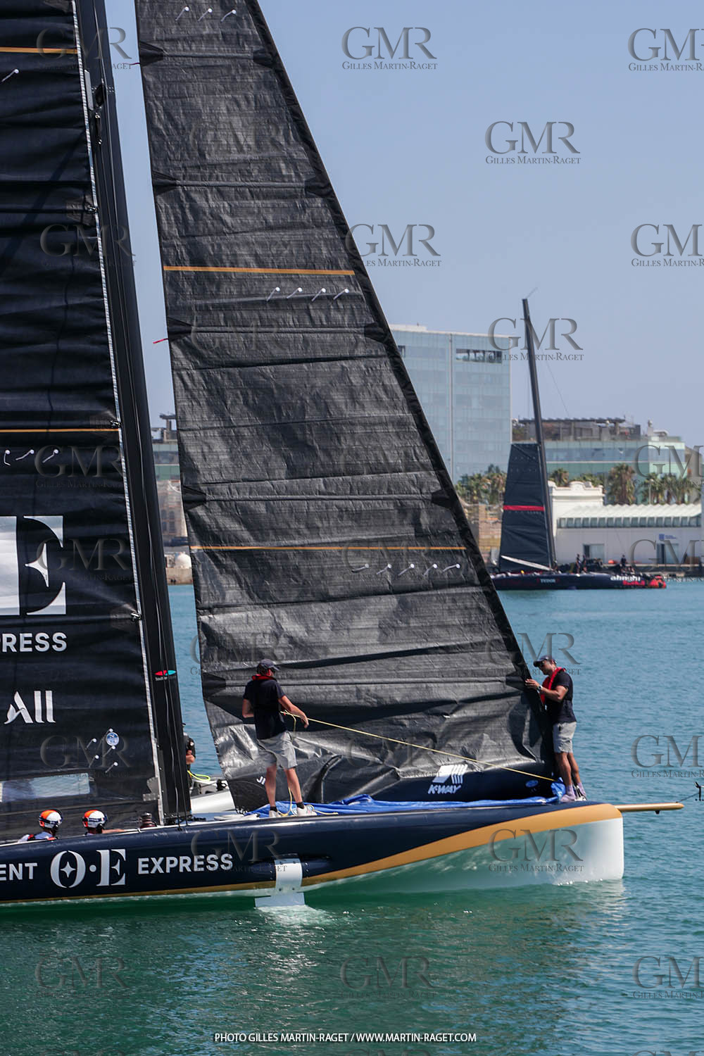 22 08 2023, Barcelona (ESP), 37th America's Cup, Orient Express Racing Team, AC 40 first training