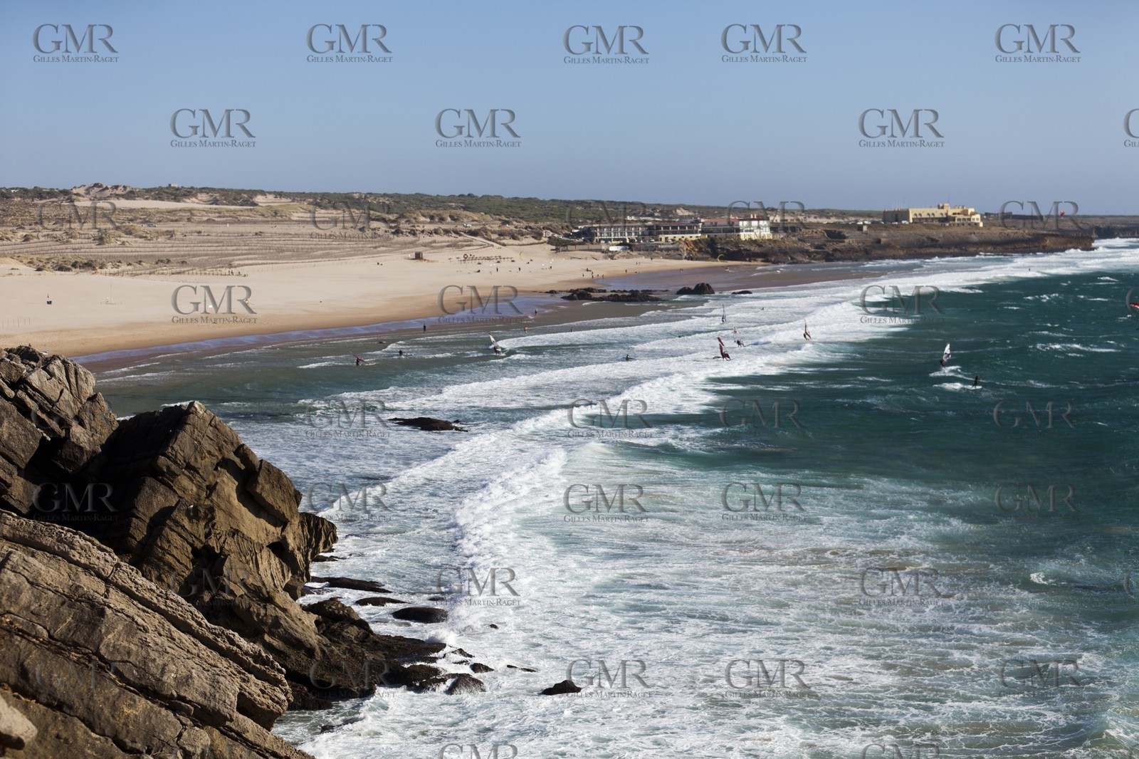 13 07 2011 - Cascais (POR) - 34th America's Cup - AC World Series - Cascais 2011 - Cascais area - Guincho sailboard   Kite surf spot