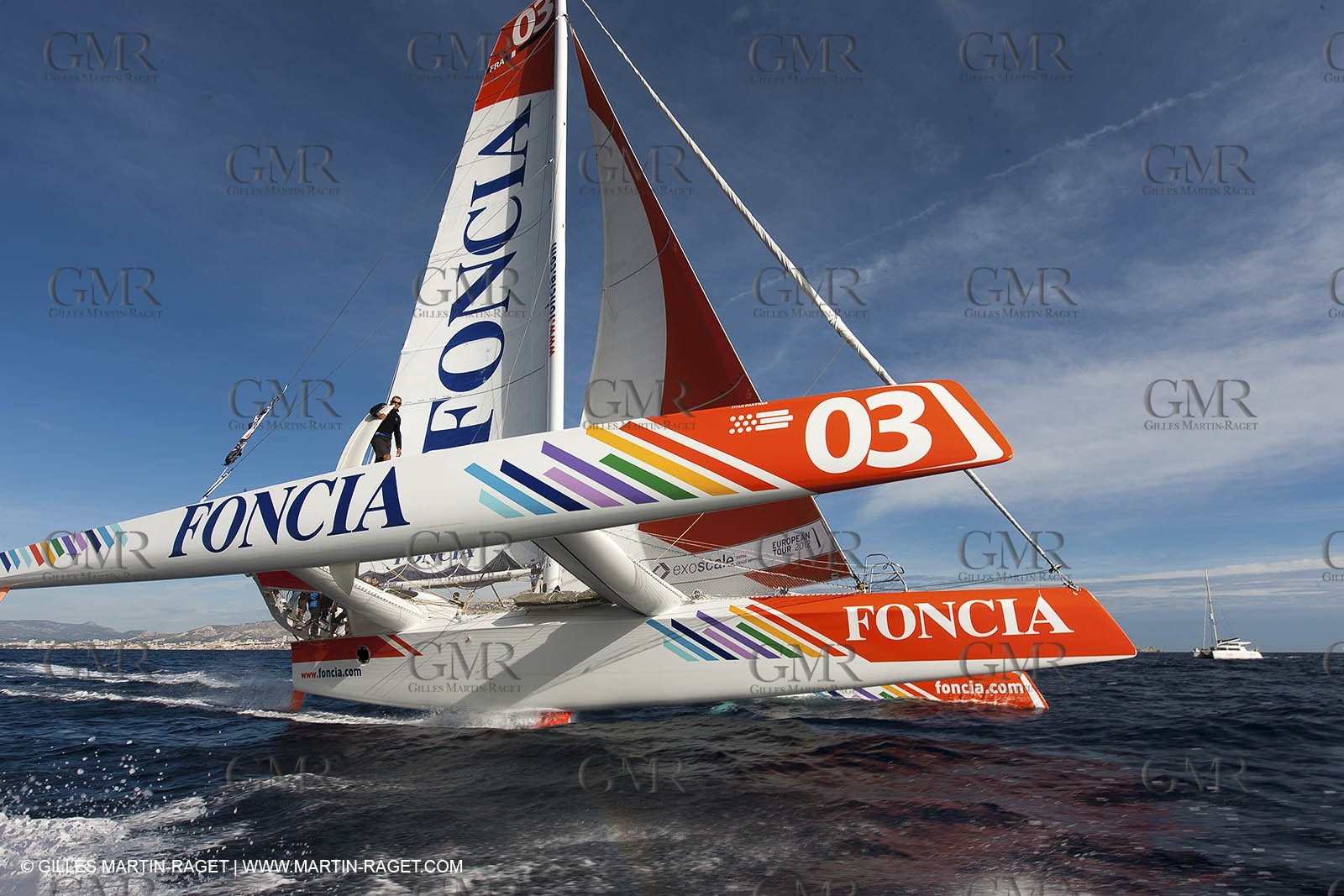 27 09 2012 - Marseille (FRA,13) - Alpari World Match Race Tour - Match Race France 2012 - Day 3 - Quarter finals - Matc Racing specialists sail on Foncia