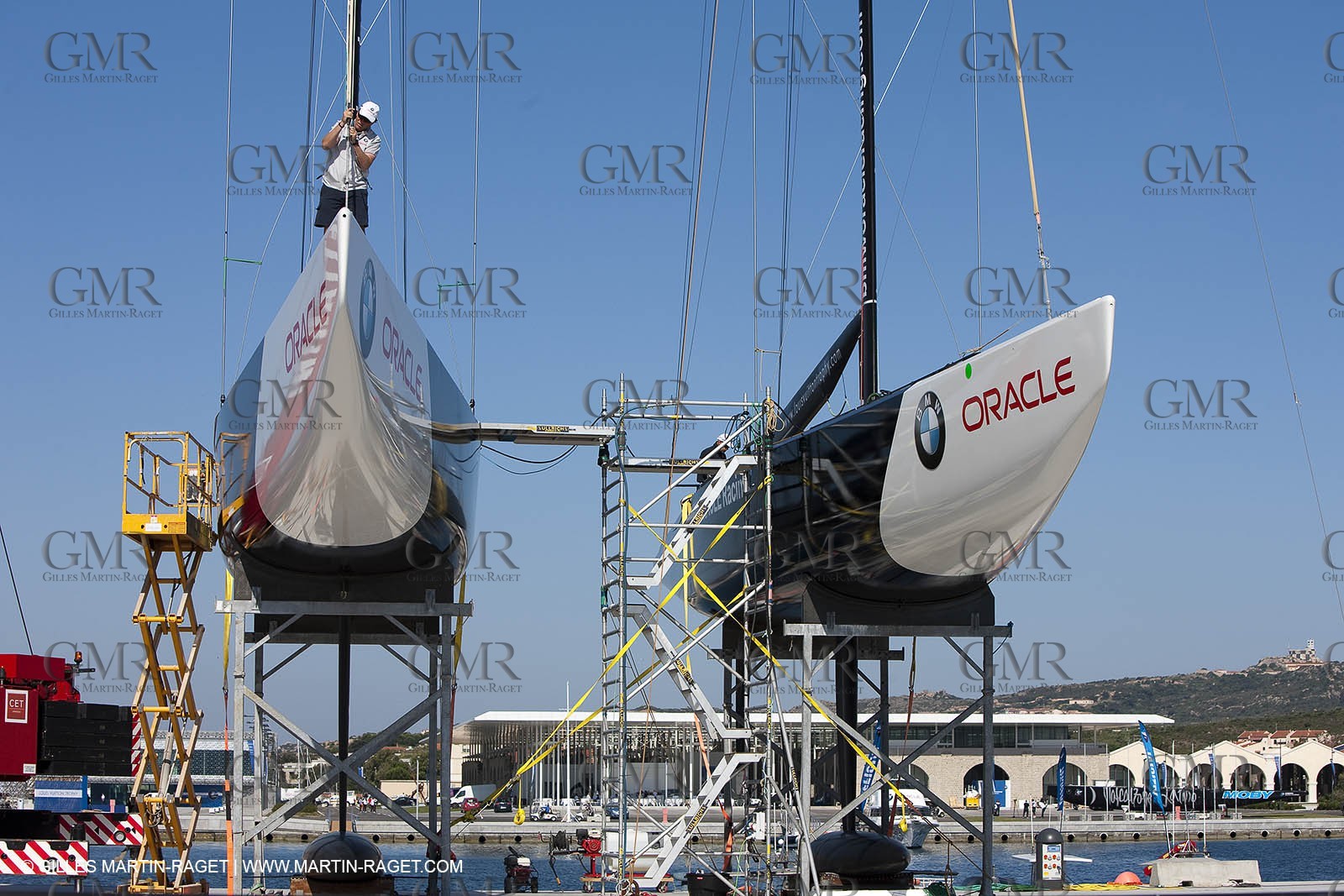 21 05 2010 - La Maddalena (ITA, Sardinia) Louis Vuitton Trophy - BMW ORACLE Racing - Maintenance Day