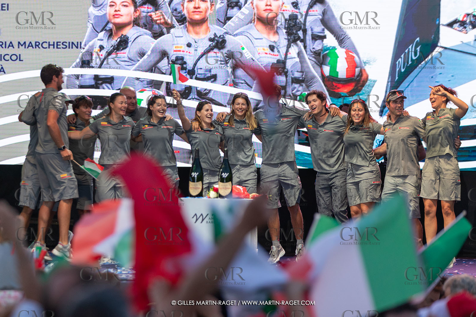 13 10 2024, Barcelona (ESP), Louis Vuitton 37th America's Cup, Final Match, Race Day 2, Puig Women America's Cup Prizegving