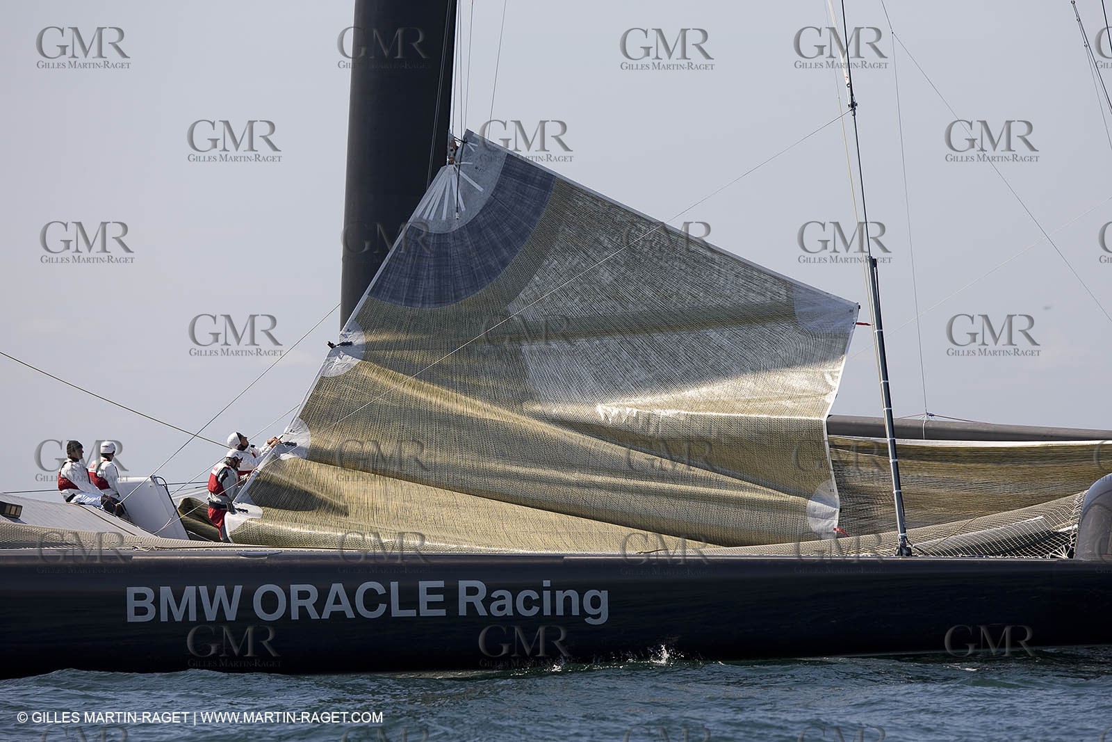 02 09 2008 - Anacortes (WA, USA) - America's Cup - BMW ORACLE Racing - 90 ft trimaran first sea trials