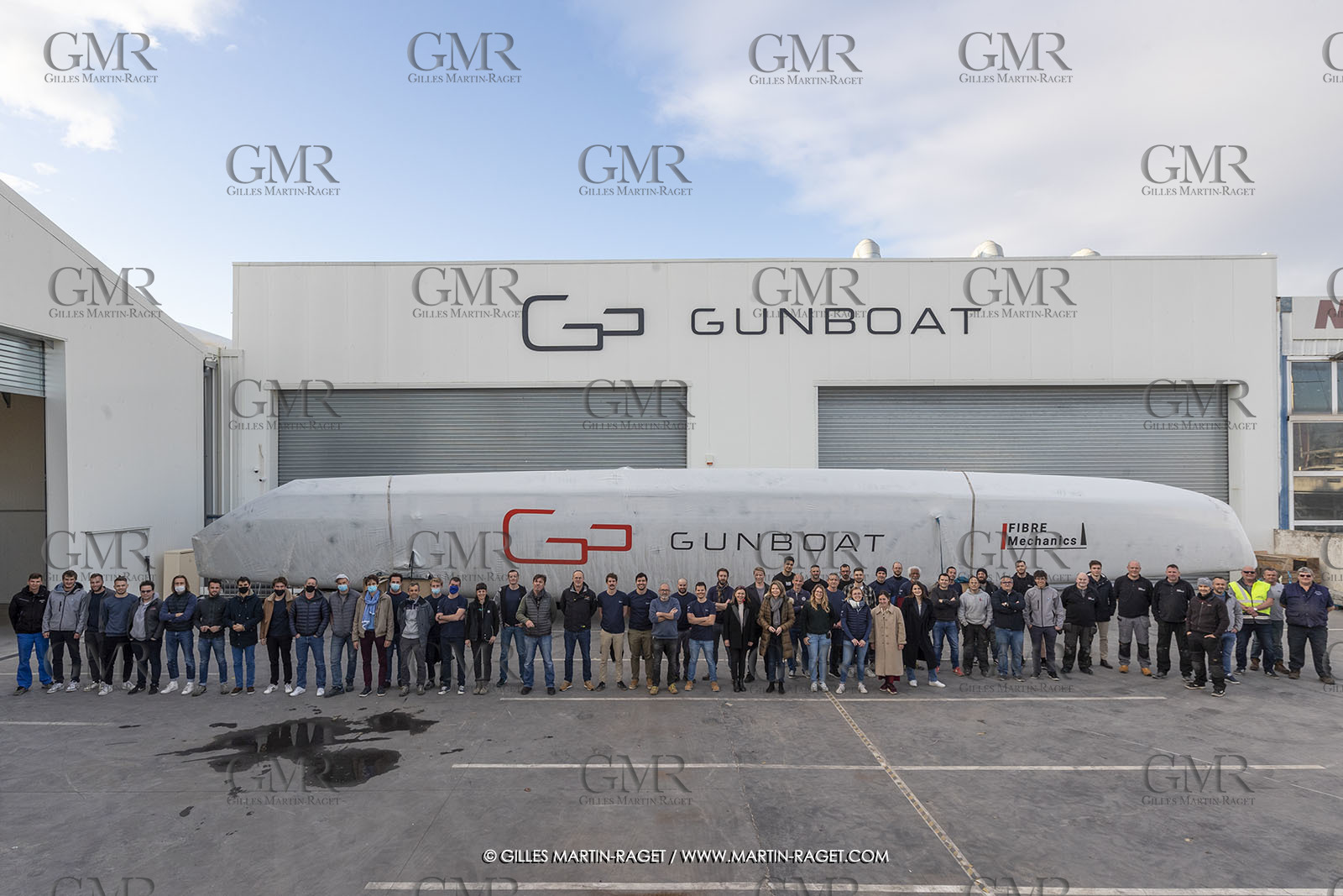15 02 2022, La Grande Motte (FRA), Gunboat 80  1 hulls delivery