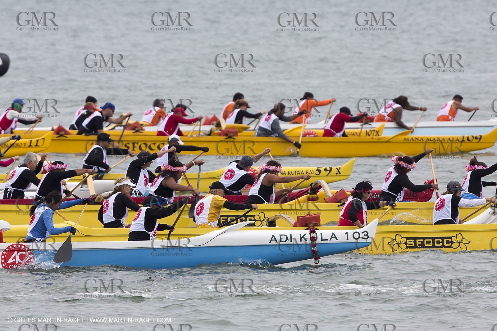 10 08 2013 - San Francisco (USA,CA) - 34th America's Cup - AC Open - Outrigger Canoe Races et Hula Danceperformance at Marina Green Village