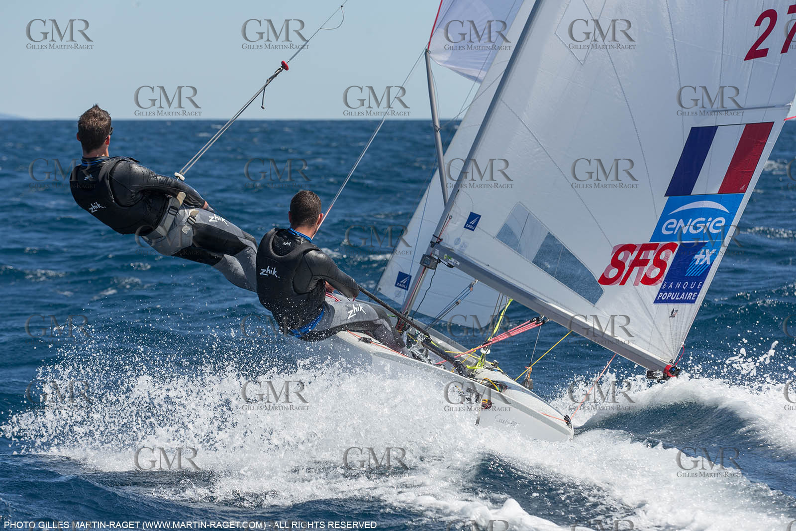 25 04 2016, Hyères (FRA,83), Jeux Olympiques Rio 2016, voile, 470, Sofian Bouvet   Jeremie Mion, SFS Voile