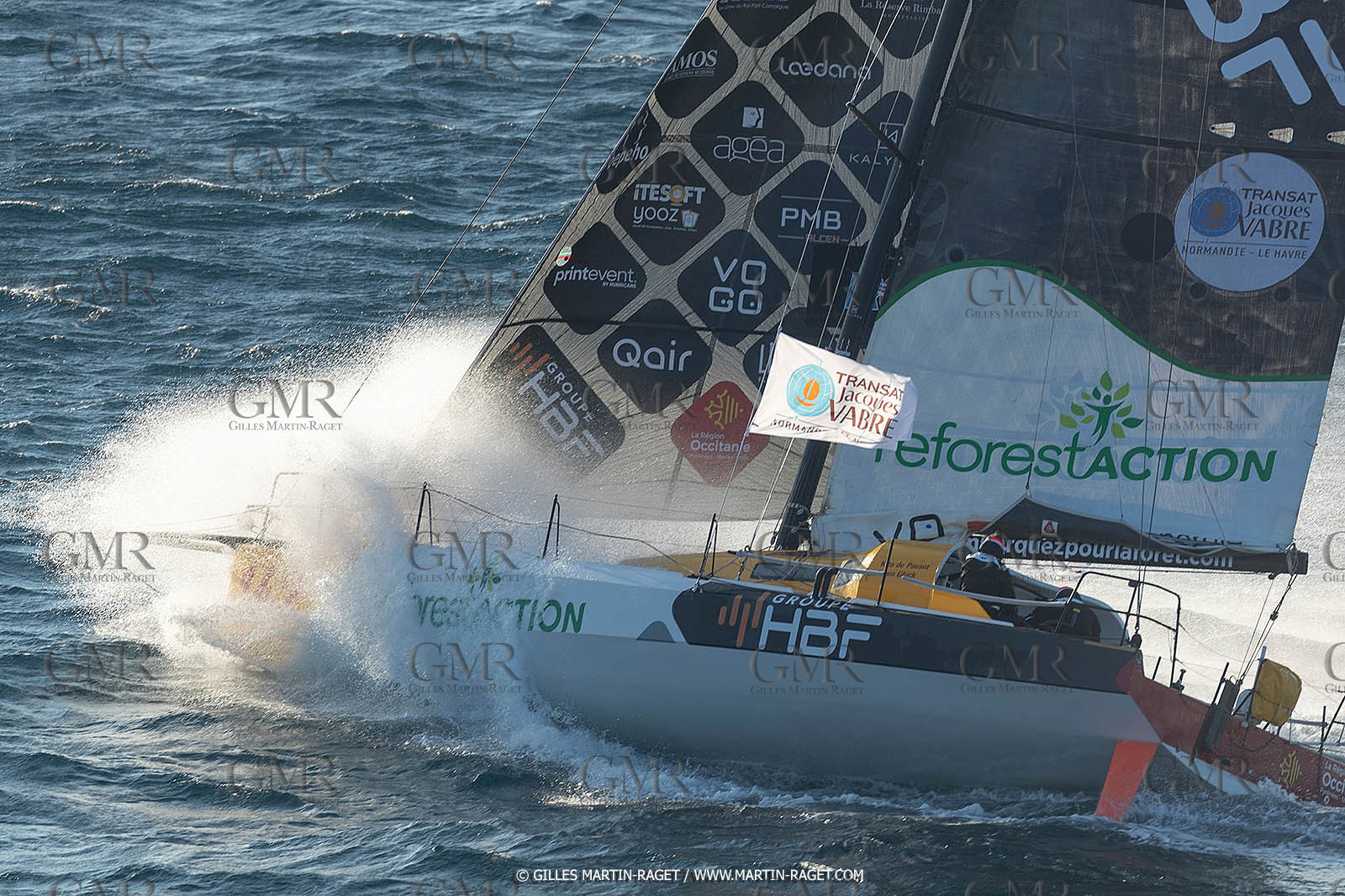27 08 2021, Marseille (FRA), Transat Jacques Vabre 2021, Class 40, HBF-Reforest'Action (Kito de Pavant, Gwen Gbick)