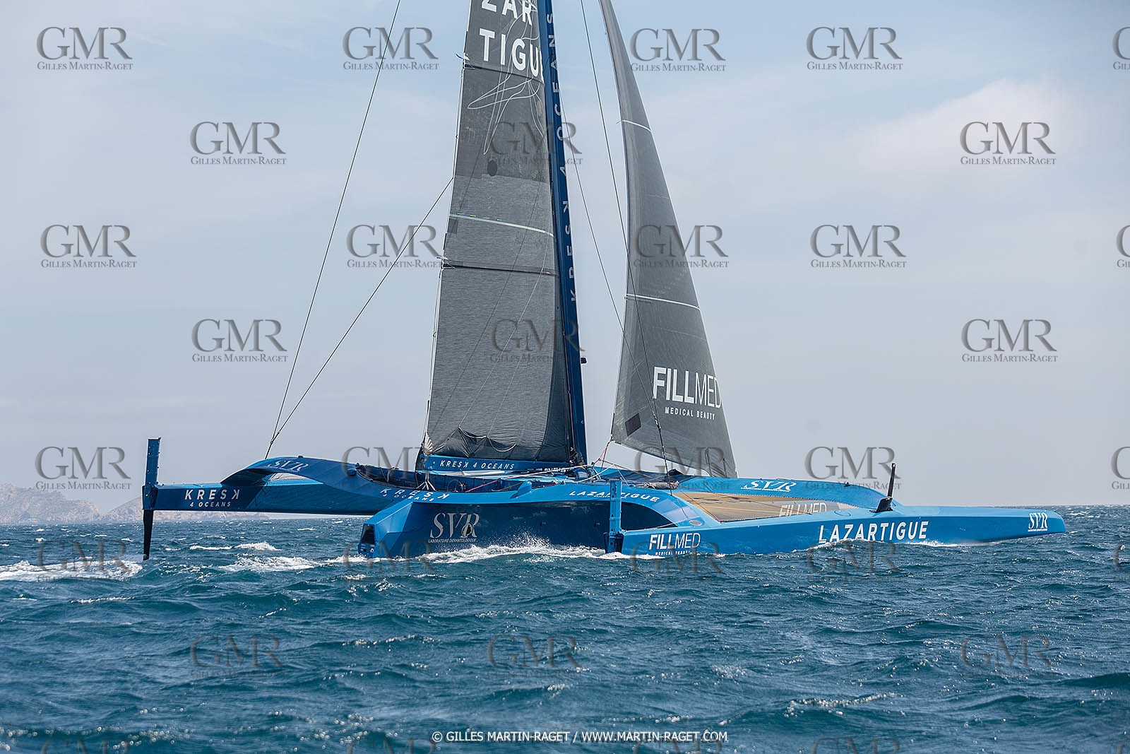 18 05 2022, Marseille (FRA), APremière navigation du trimaran Ultim SVR LAZARTIGUE à Marseille