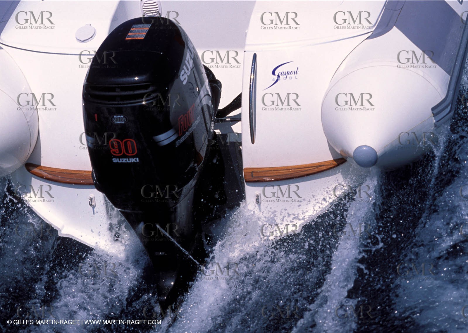 Motor boat running