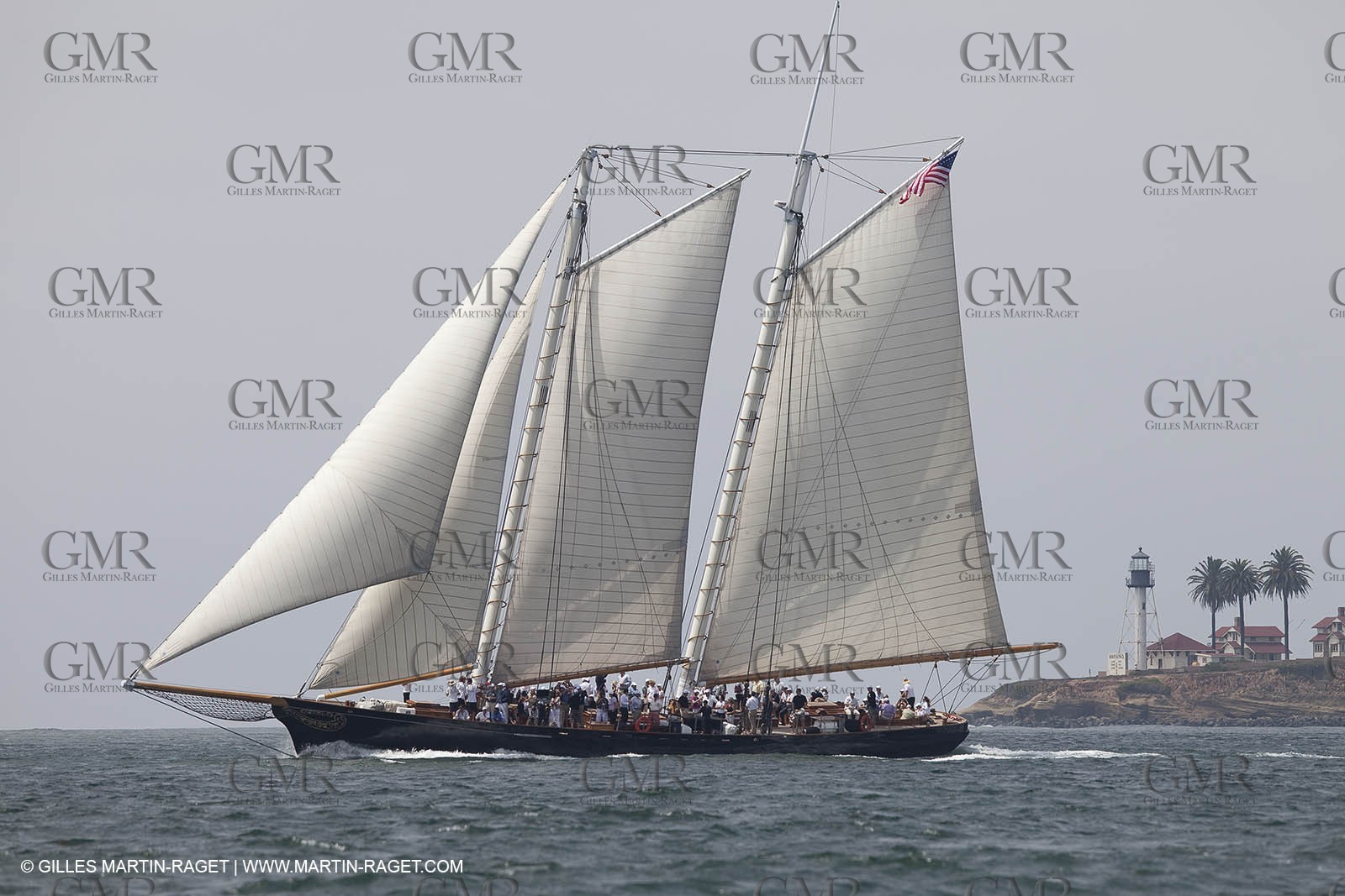 11 08 2009 - San Diego (USA,CA) - 33rd America's Cup - BMW ORACLE Racing - Team and Challenge presentation special event - the schooner America replica