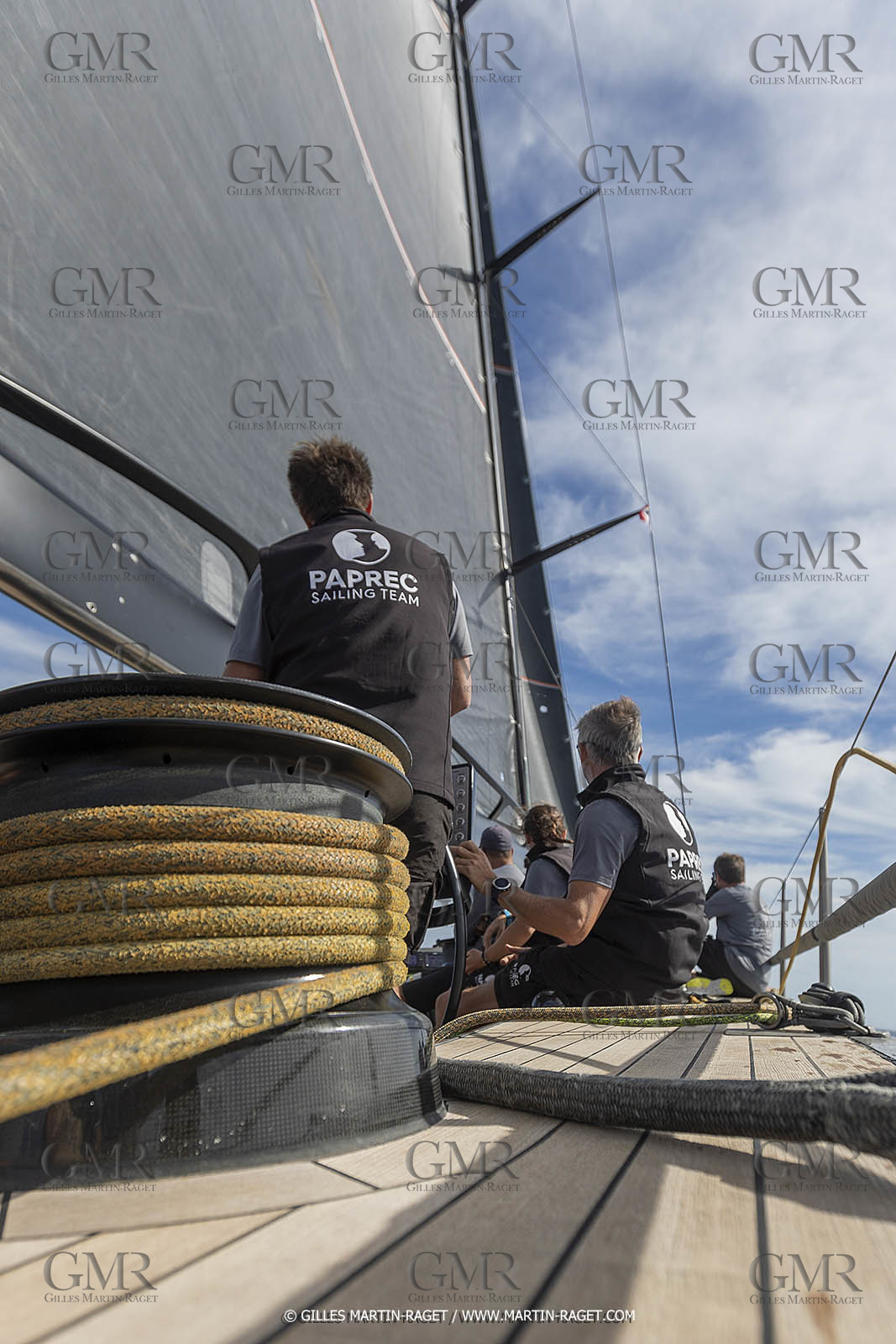 03 10 2022, Saint-Tropez (FRA,83), Voiles de Saint-Tropez 2022,  entraînement des maxis, A bord de Sipirit of Malouen X