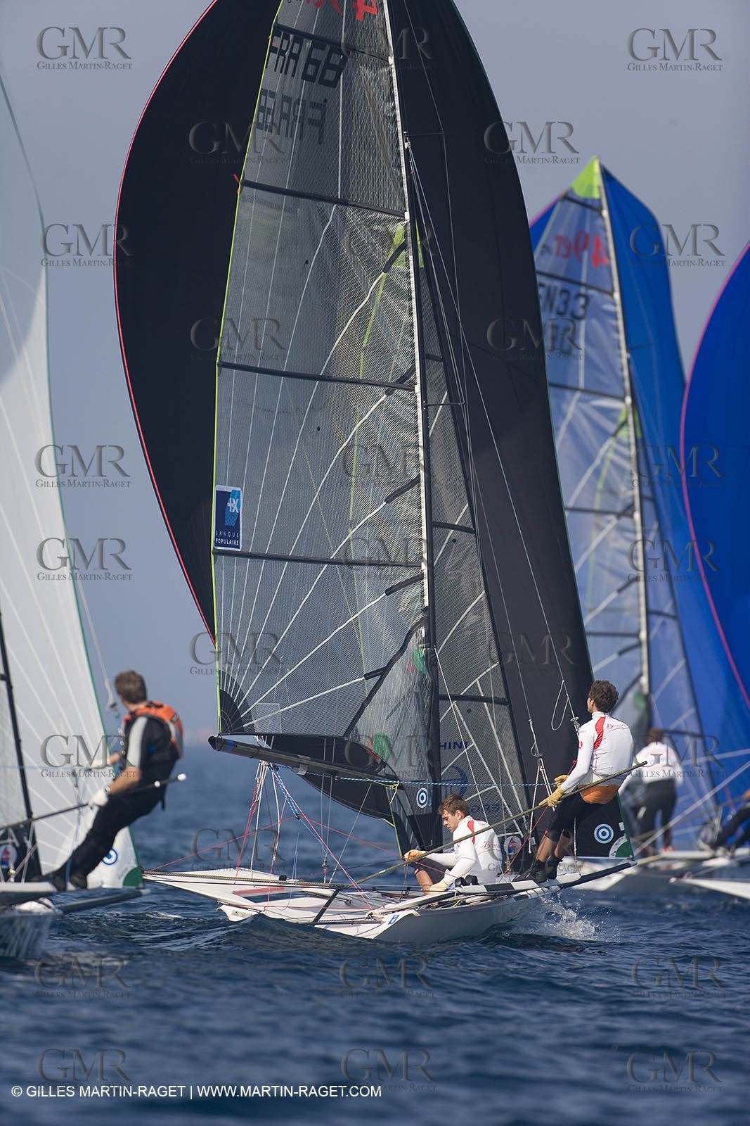 23 04 2007 - 2007 Semaine Olympique Française - Hyères (South of France) - Day 2 - Team France - 49er - MONTEAU - GUILLOU Damien