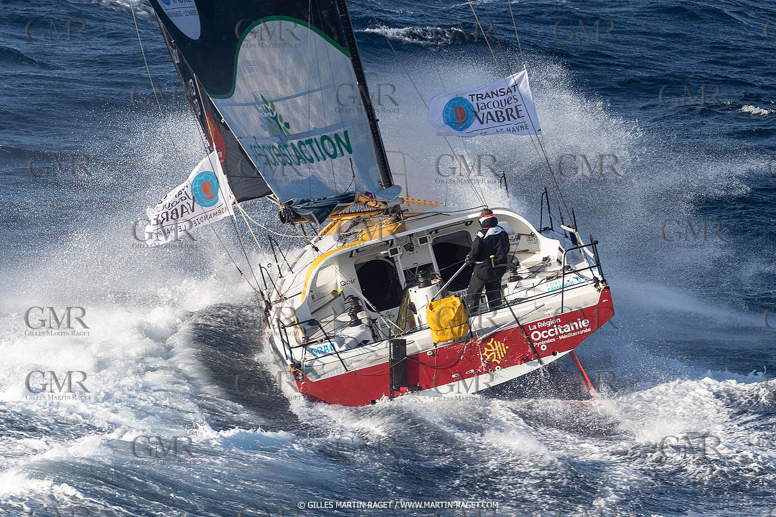 27 08 2021, Marseille (FRA), Transat Jacques Vabre 2021, Class 40, HBF-Reforest'Action (Kito de Pavant, Gwen Gbick)