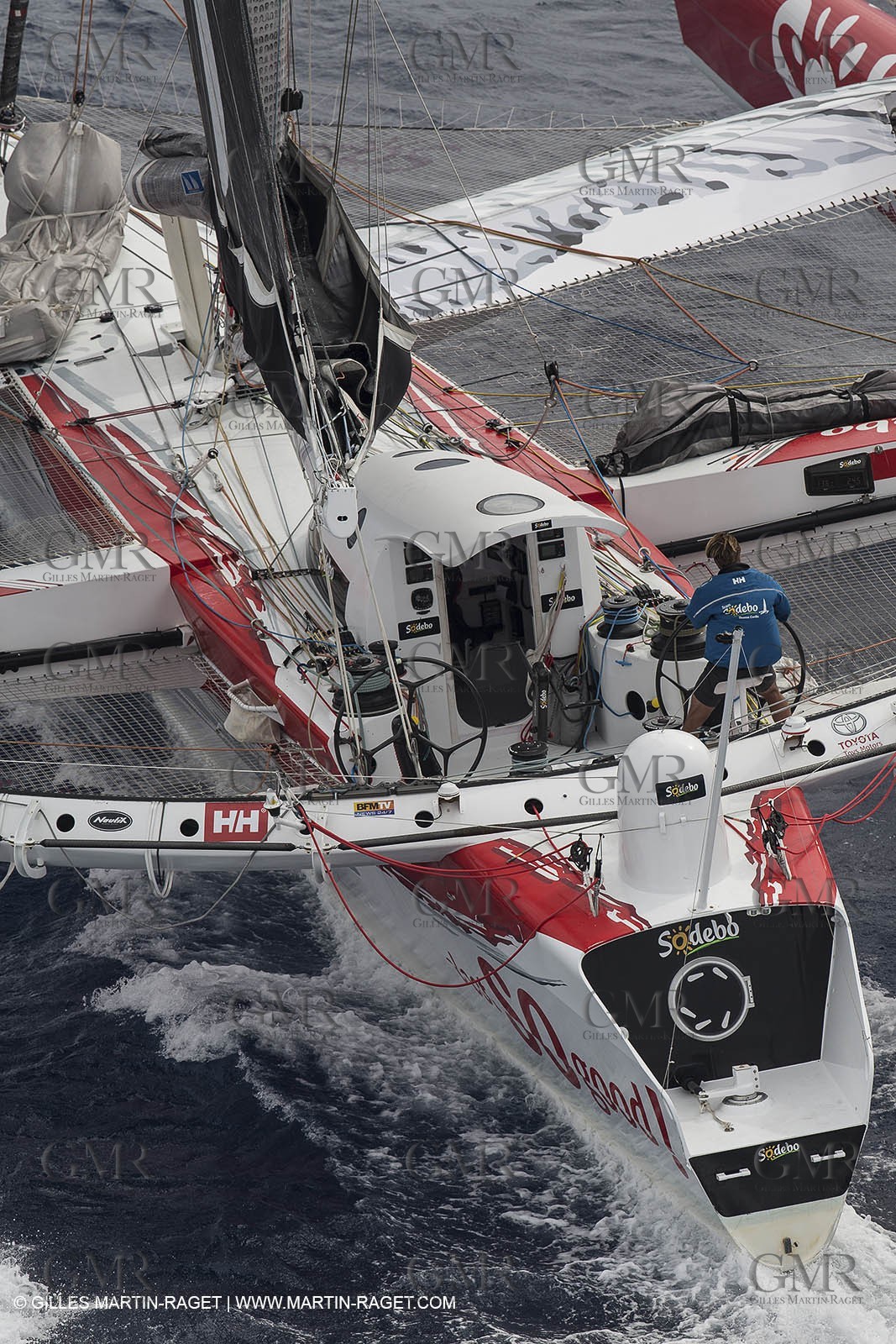 12 09 2012 - Marseille (FRA,13) - Trimaran Sodebo - Thomas Coville - Trans Mediterranée record attempt.