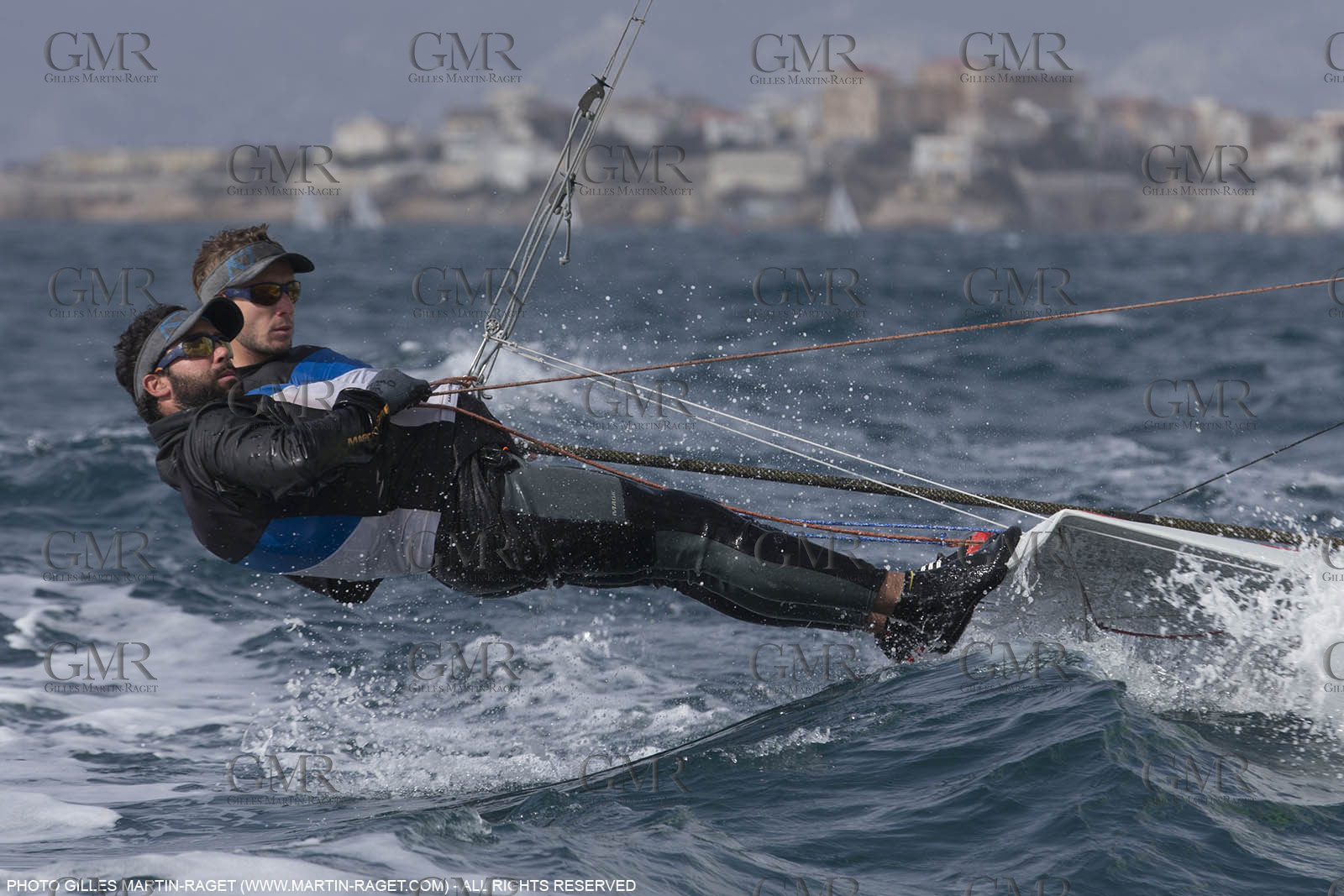 04 03 2016, Marseille (FRA,13), Olympic Sailing, 49er, french representatives Julien D'Ortoli Noë Delpech training