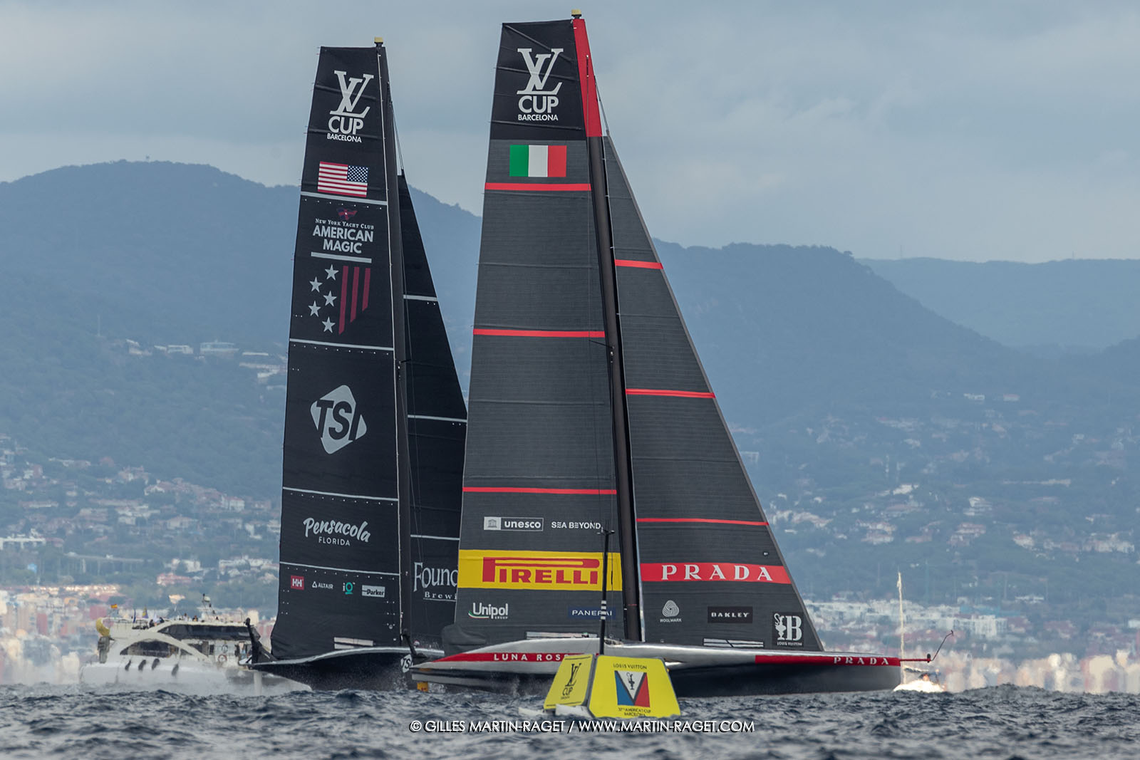 18 09 2024, Barcelona (ESP), 37th America's Cup, Deli-finale Louis Vuitotn Cup, Race Day 4