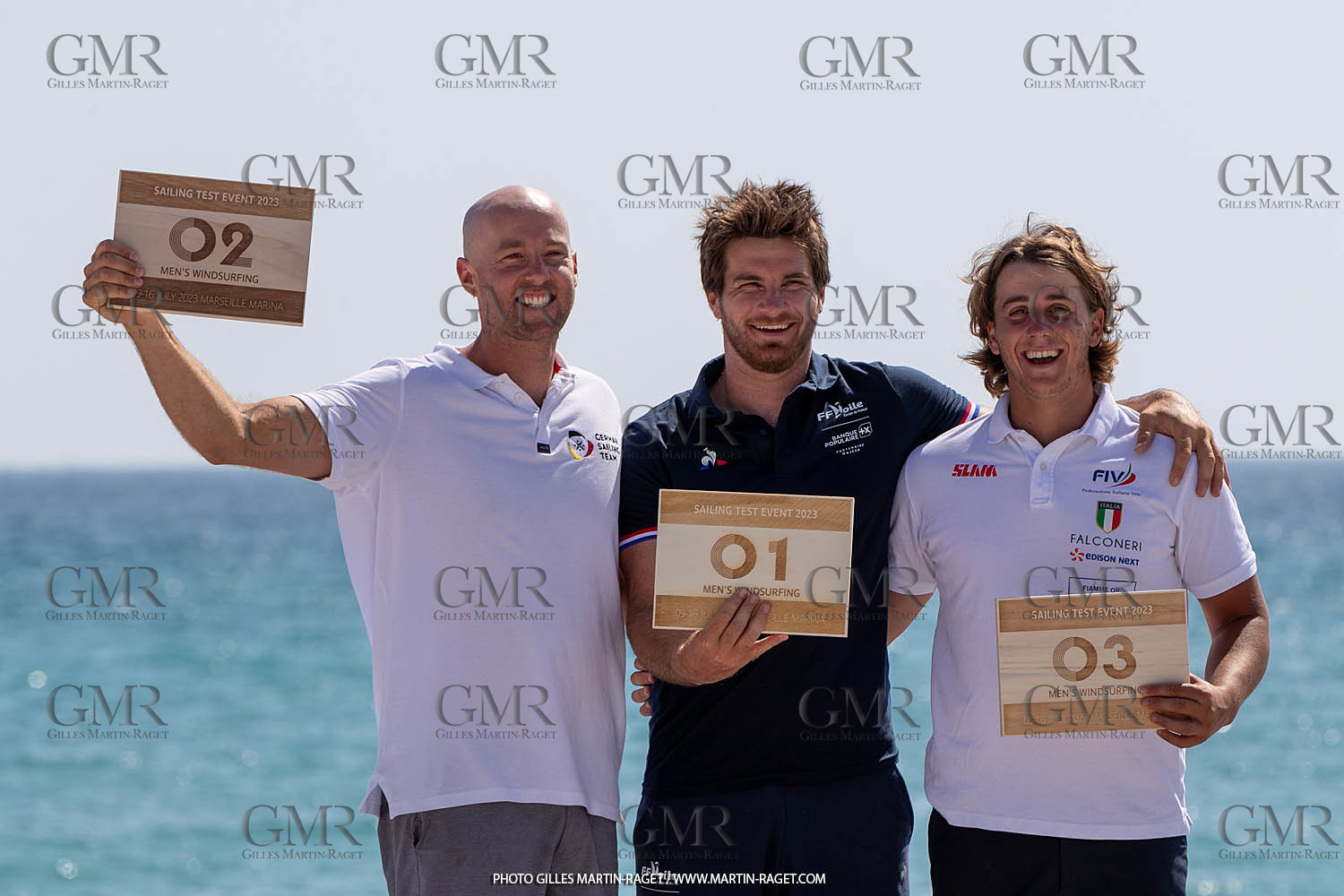16 07 2023, Marseille, (FRA), Paris 2024 Olympic Games 2024 Sailing Test Event, Day 8, Medal race, IQFoil Men