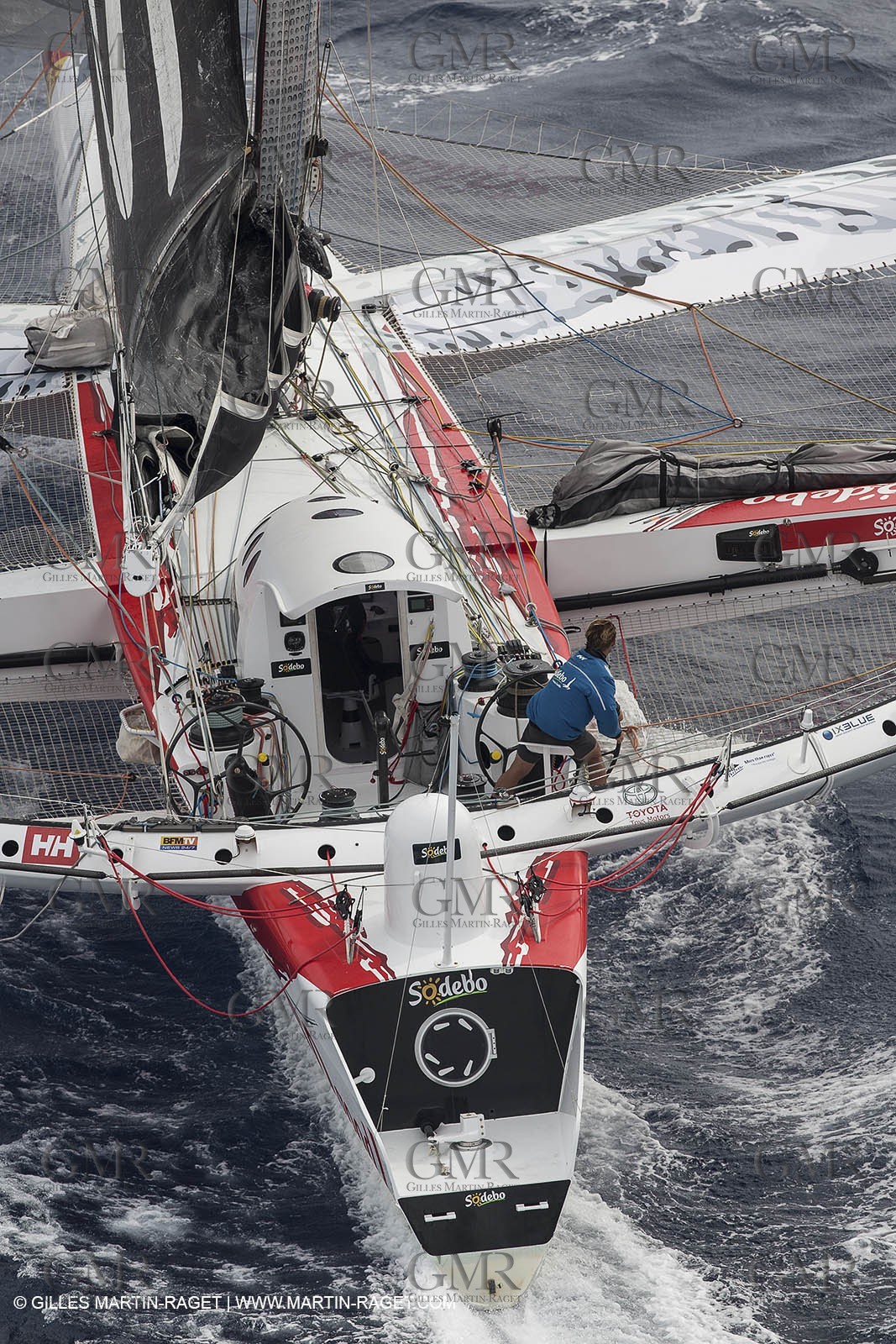 12 09 2012 - Marseille (FRA,13) - Trimaran Sodebo - Thomas Coville - Trans Mediterranée record attempt.