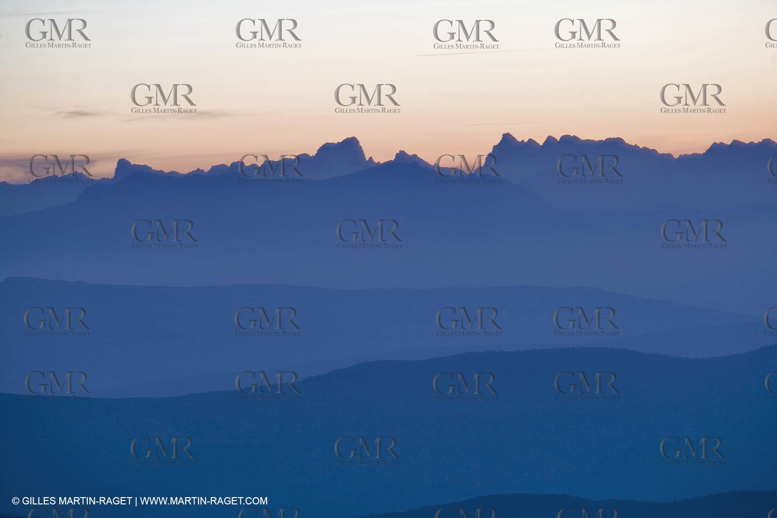 01 09 2007 - Mount Ventoux summit - view toward north and east with Haute Provence and south Alps (Oisans chain)