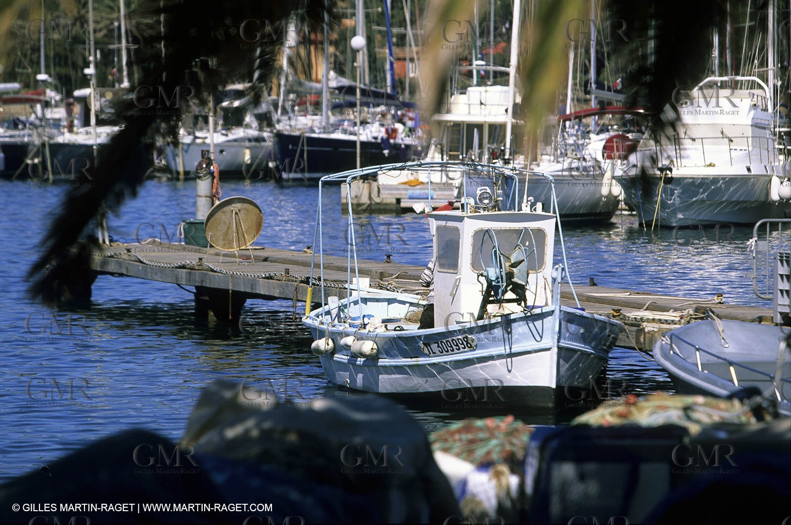loal fishing boat in Porquerolles.Porquerolles