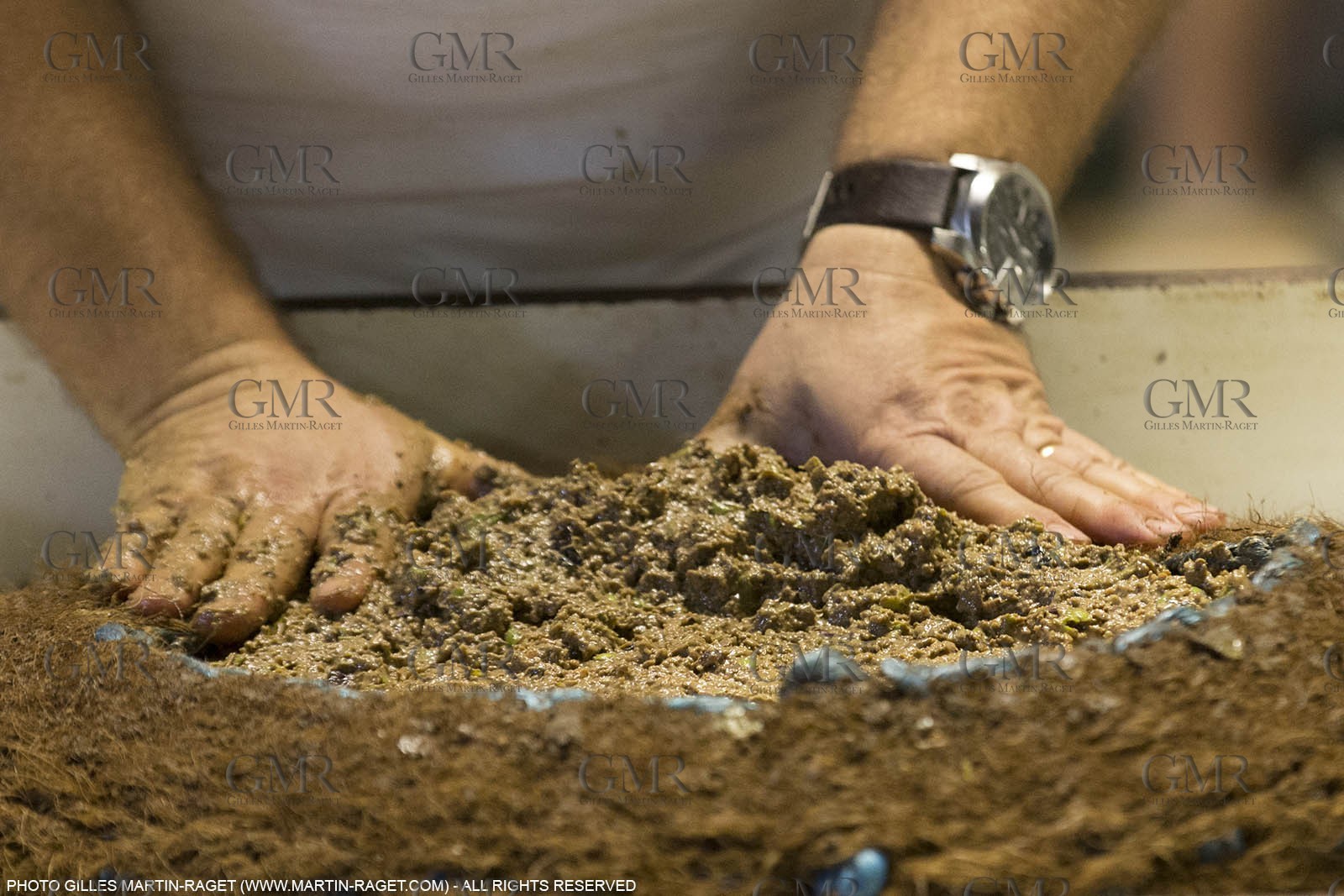 14 11 2015, Saint-Etienne du Grès (FRA,13), traditional making of olive oil at La Croix mill