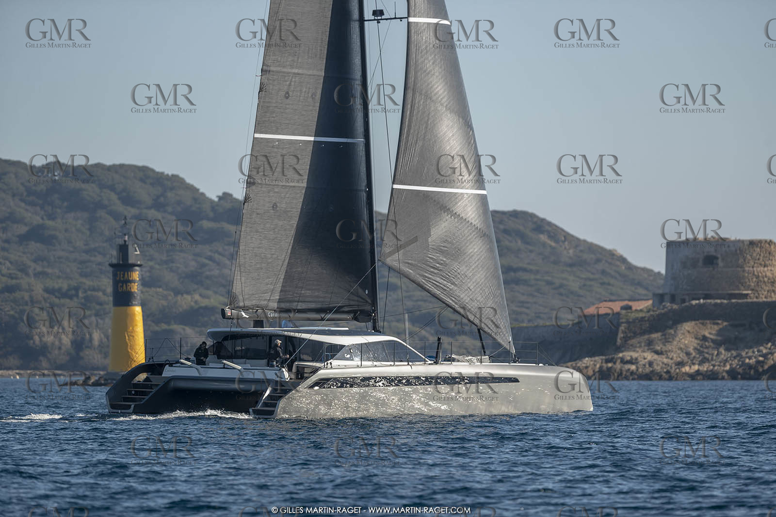 16 02 2019, Porquerolles (FRA,83), Gunboat 68 sail testing  3